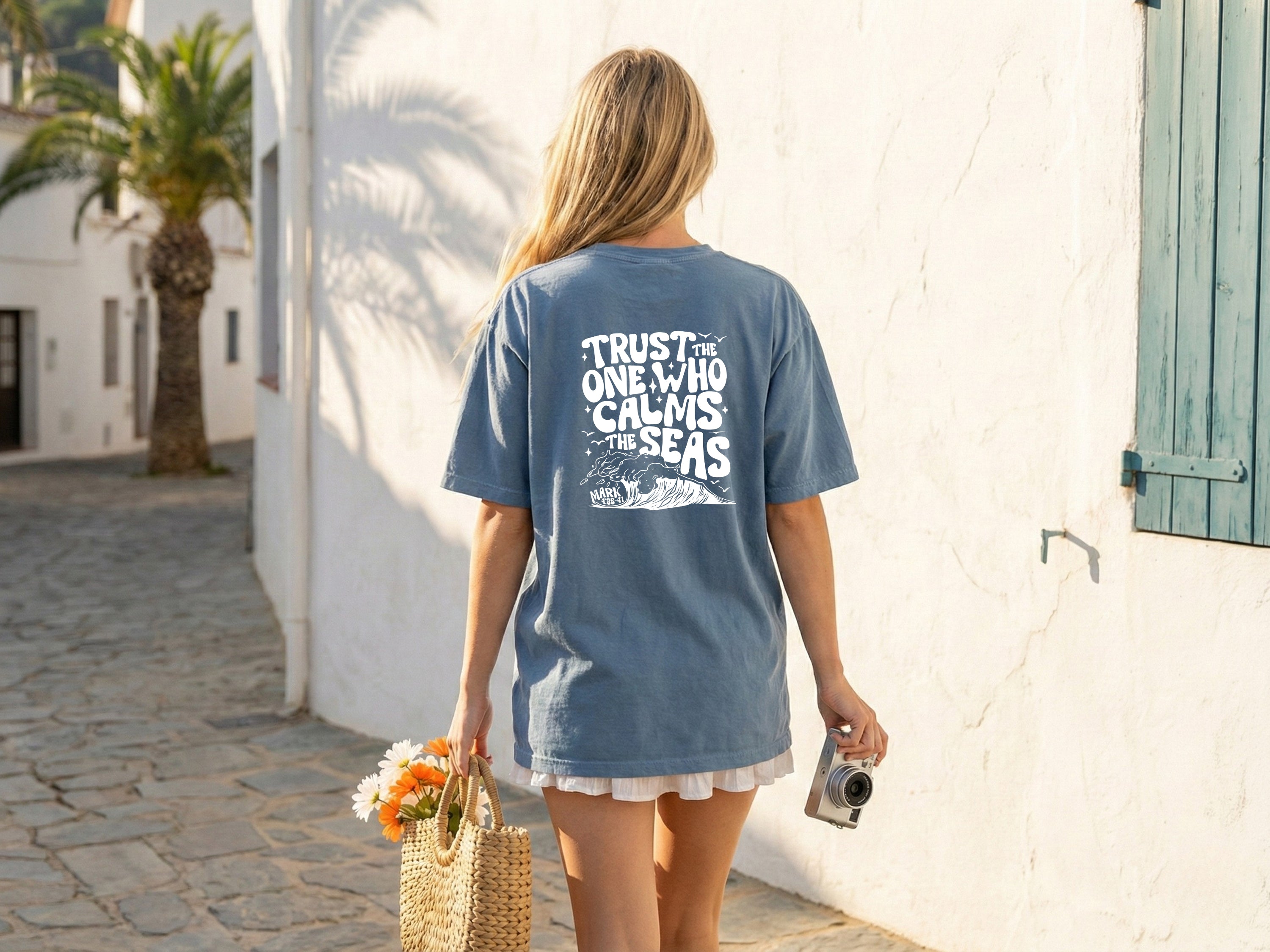 Trust the One Who Calms the Seas (Mark 4:35-41) Vacation Summer Lake Ocean Tees