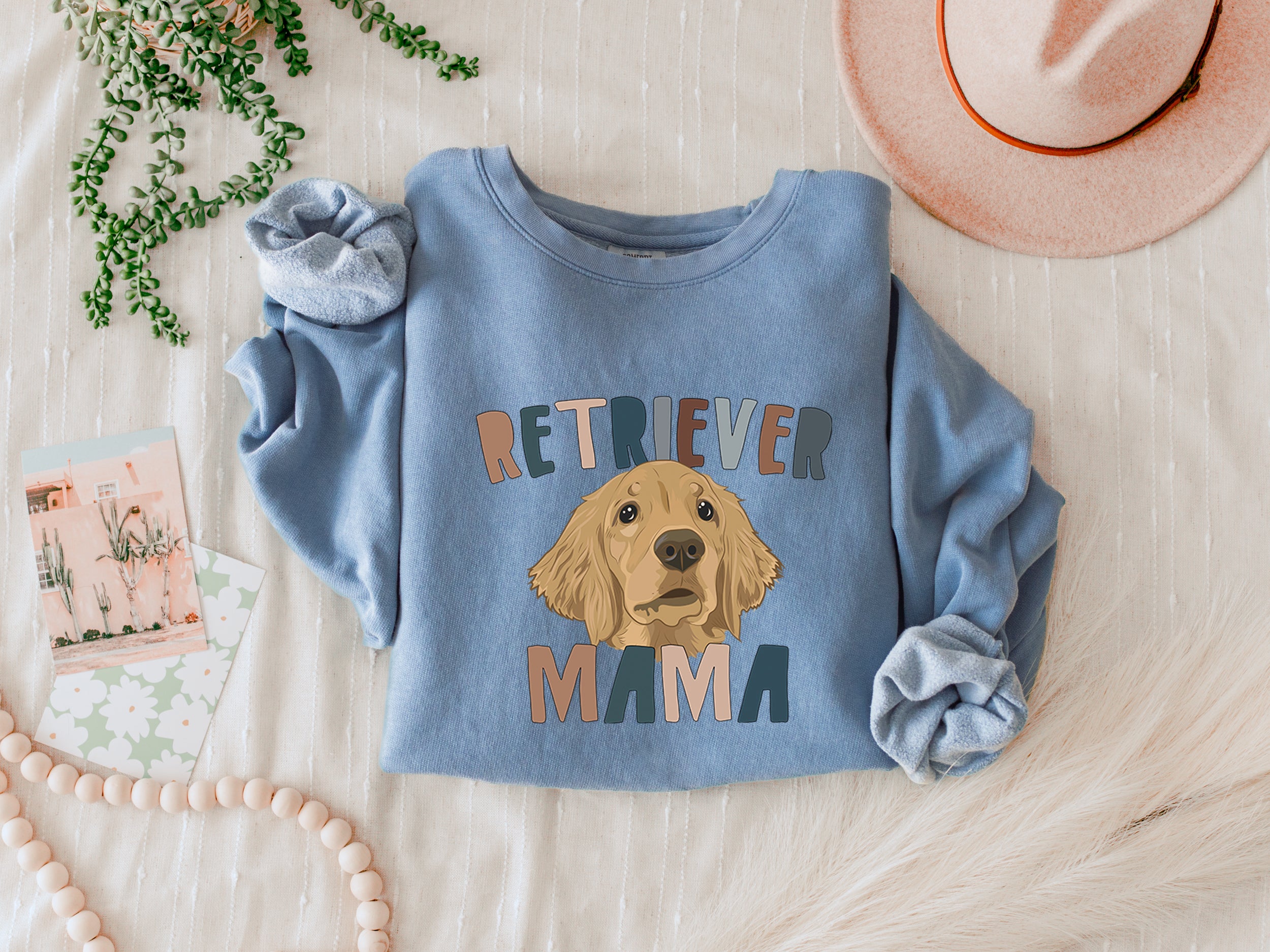 Golden Retriever Dog mom Fall Garment Dyed Comfort Colors Sweatshirt