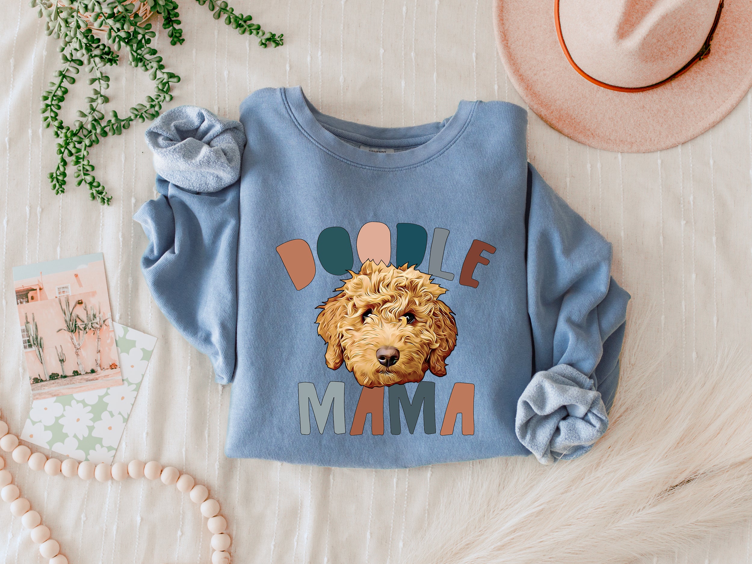 Golden Doodle Dog mom Fall Garment Dyed Comfort Colors Sweatshirt