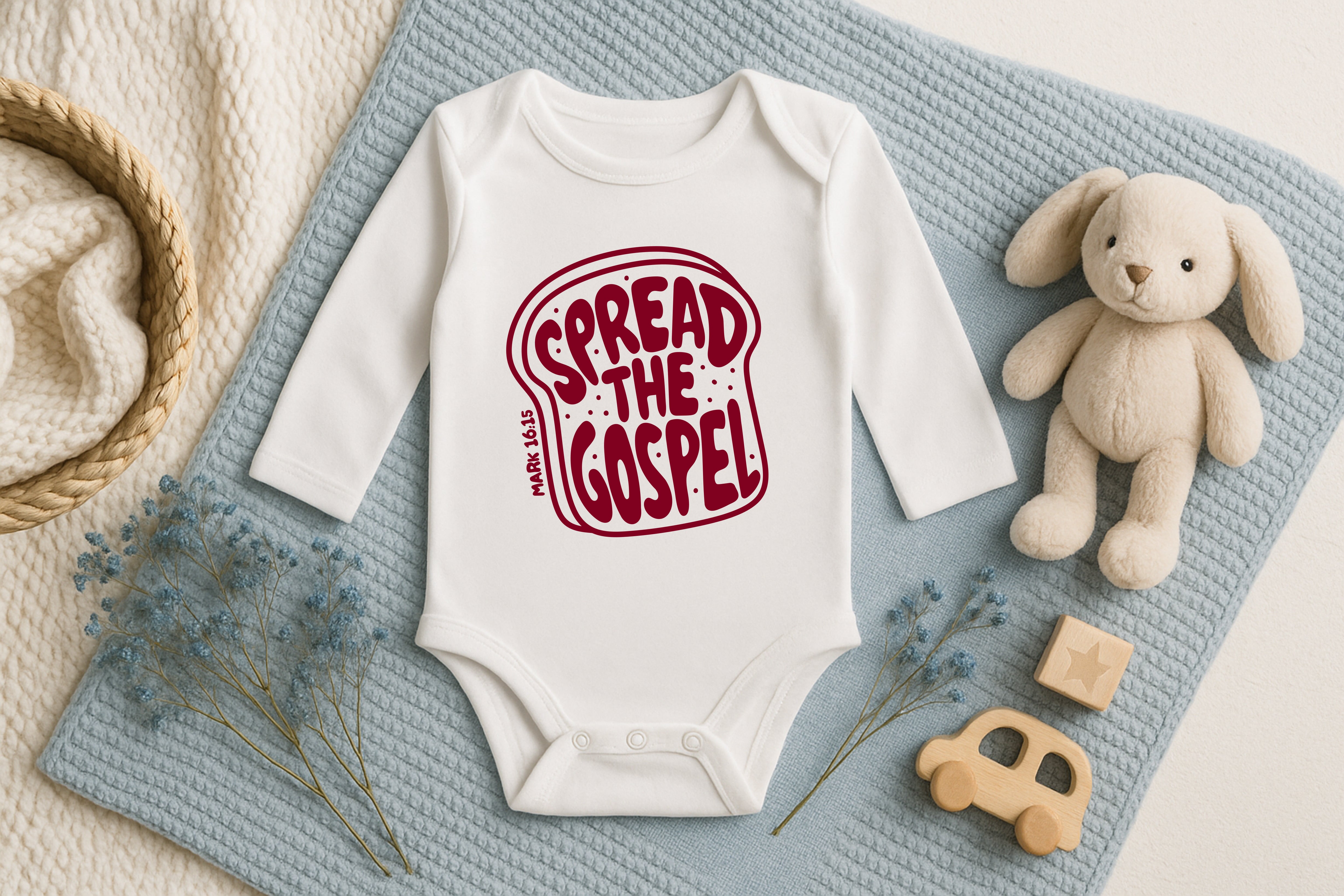 Spread the Gospel Christian Baby Bodysuit, Romper, Toddler Youth Tee, Sweatshirt