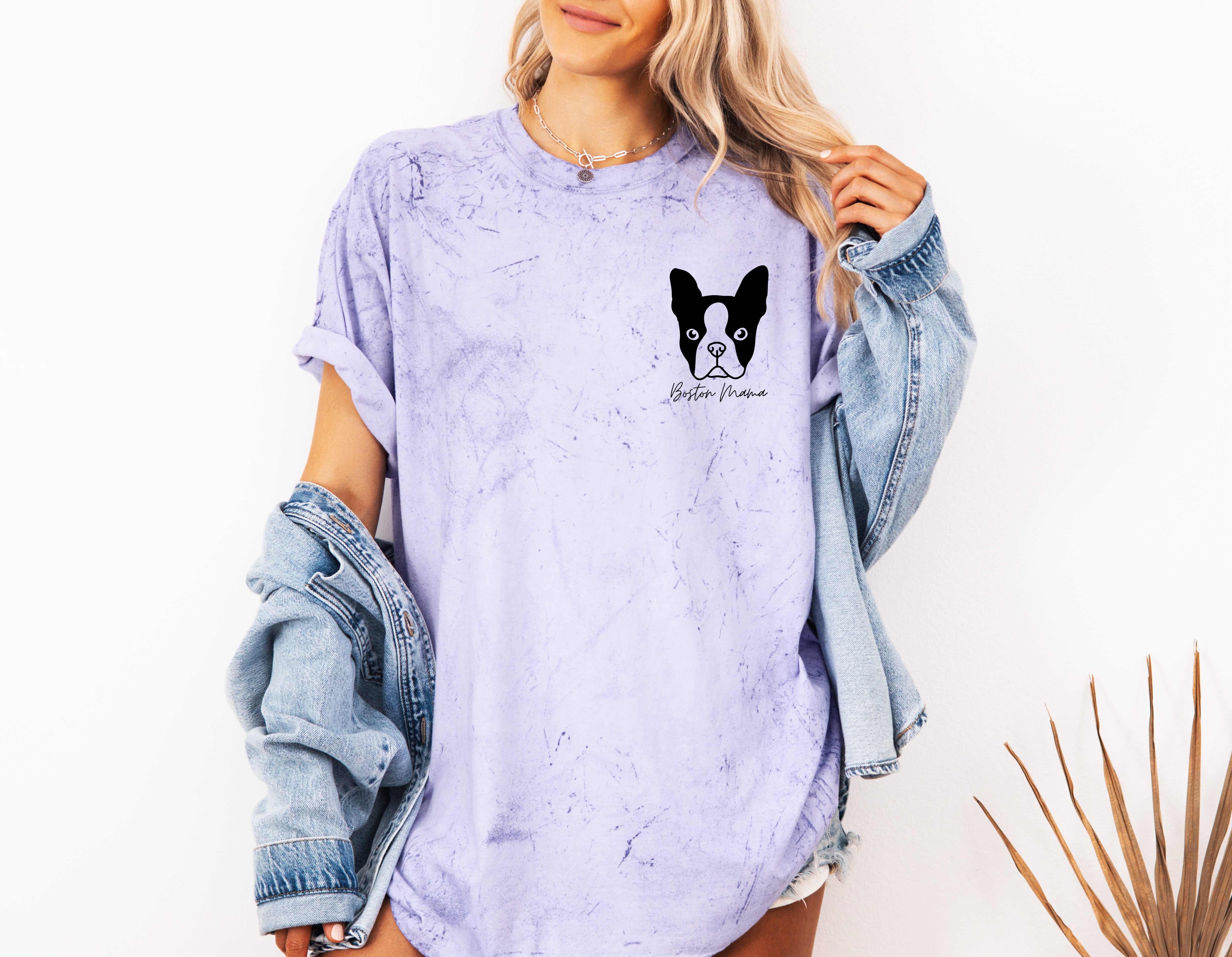 Boston Terrier Dog Mom Comfort Colors T Shirt