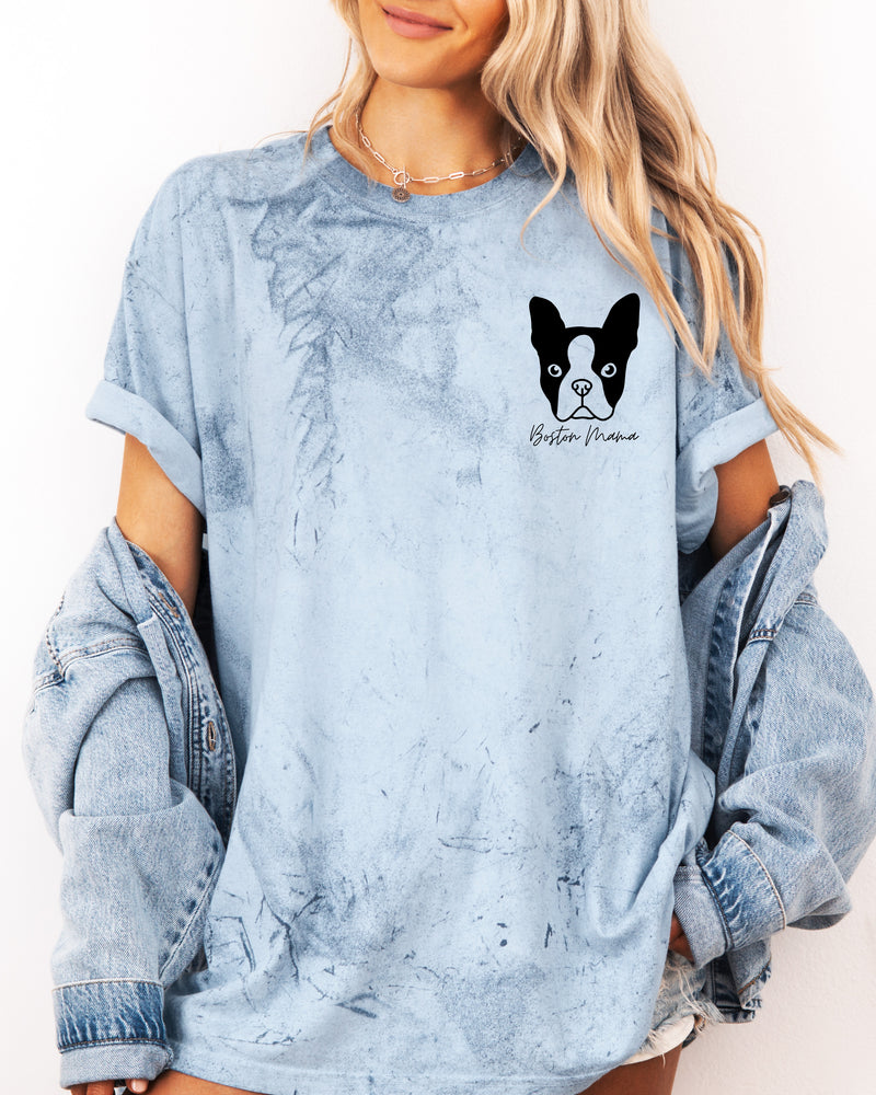 Boston Terrier Dog Mom Comfort Colors T Shirt