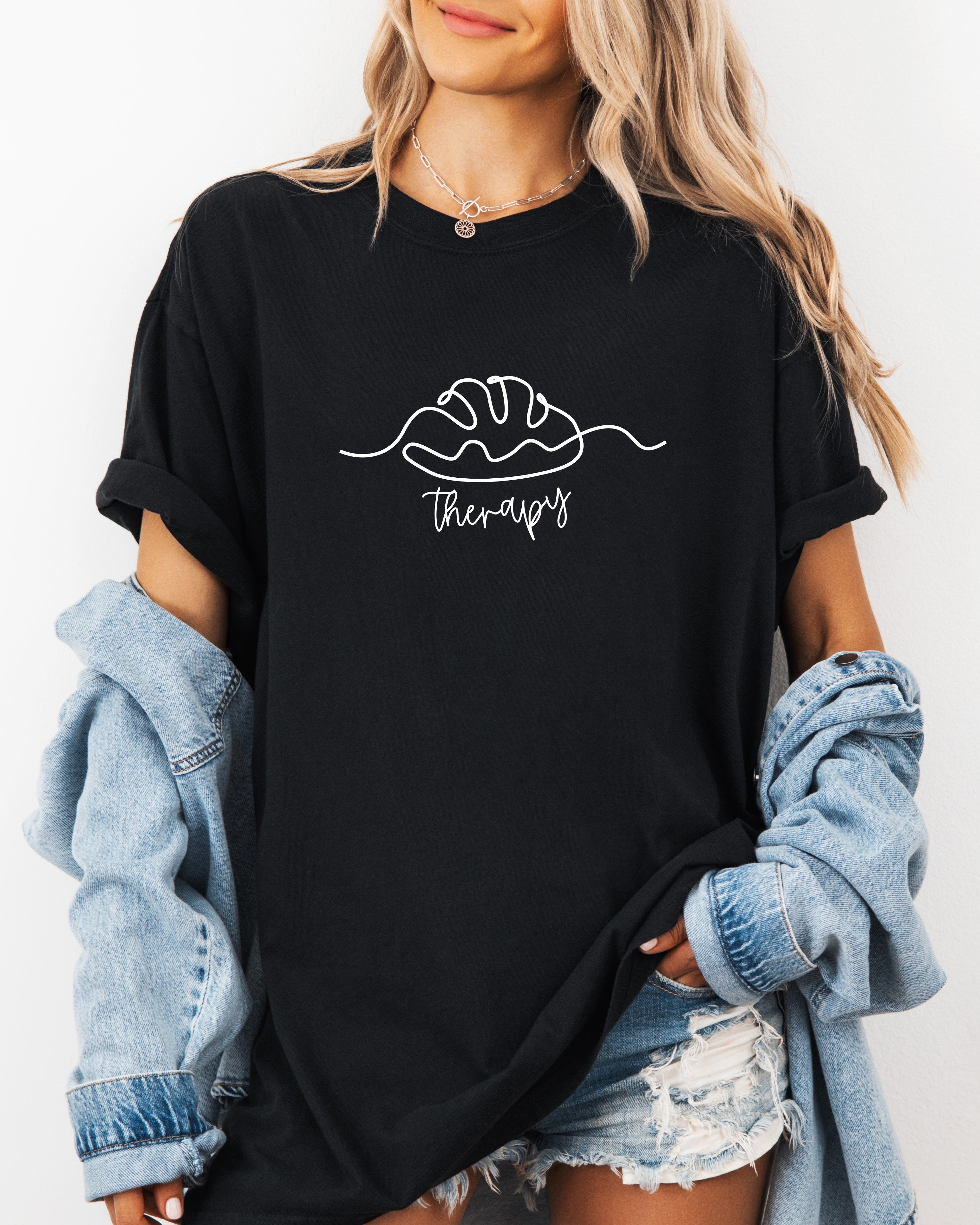 Bread Therapy Sourdough Home Baker Garment Dyed T Shirt