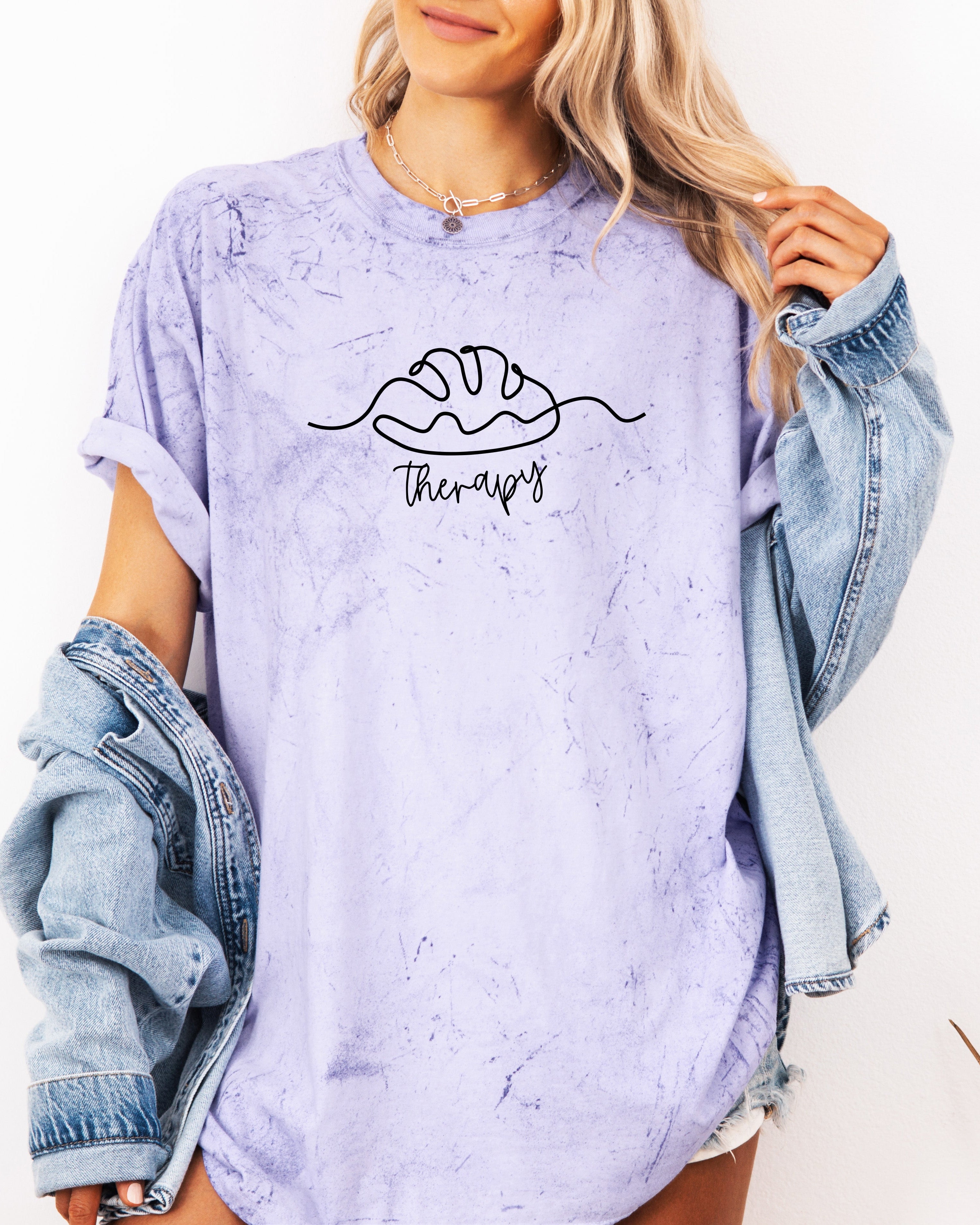 Bread Therapy Sourdough Home Baker Garment Dyed T Shirt