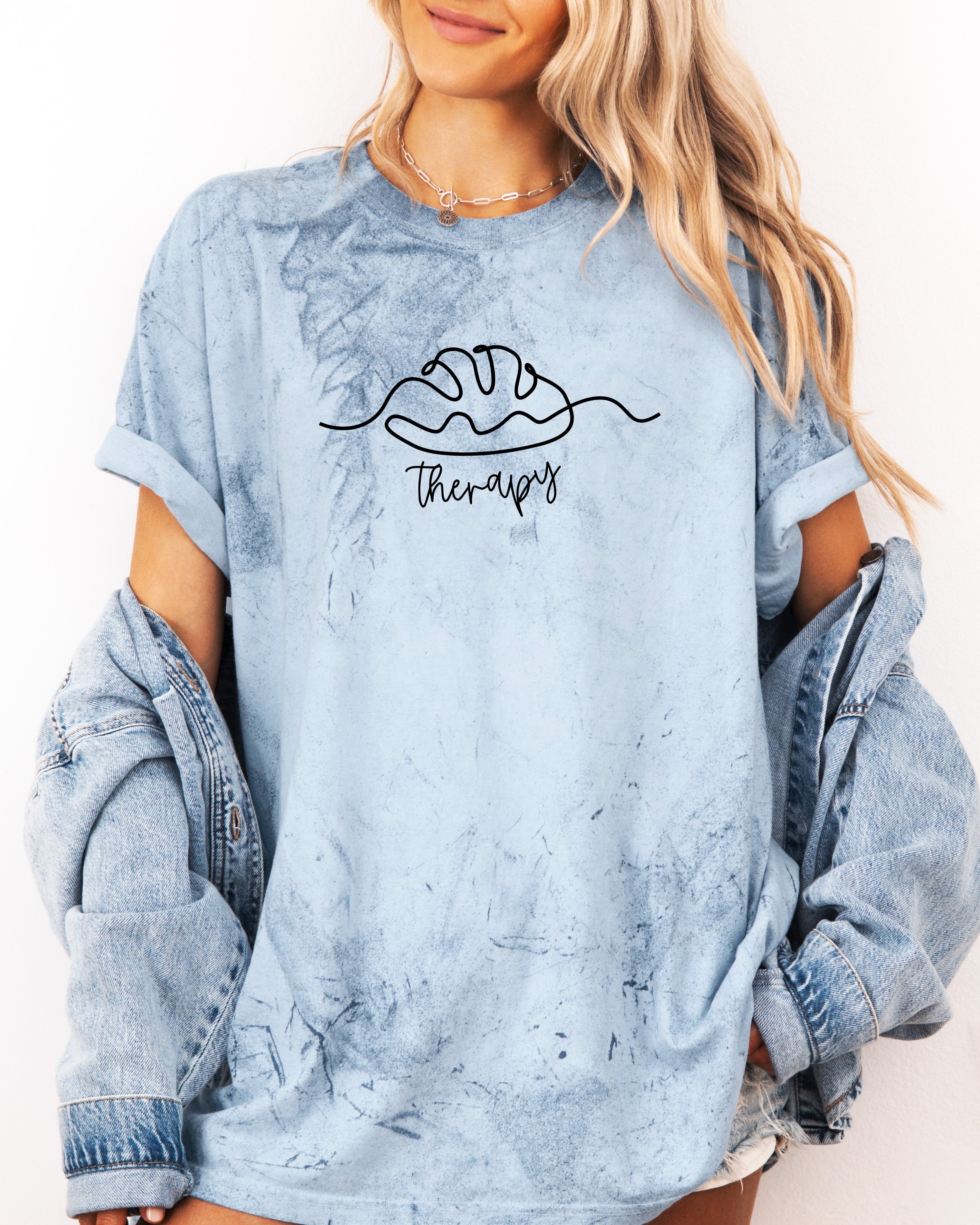 Bread Therapy Sourdough Home Baker Garment Dyed T Shirt