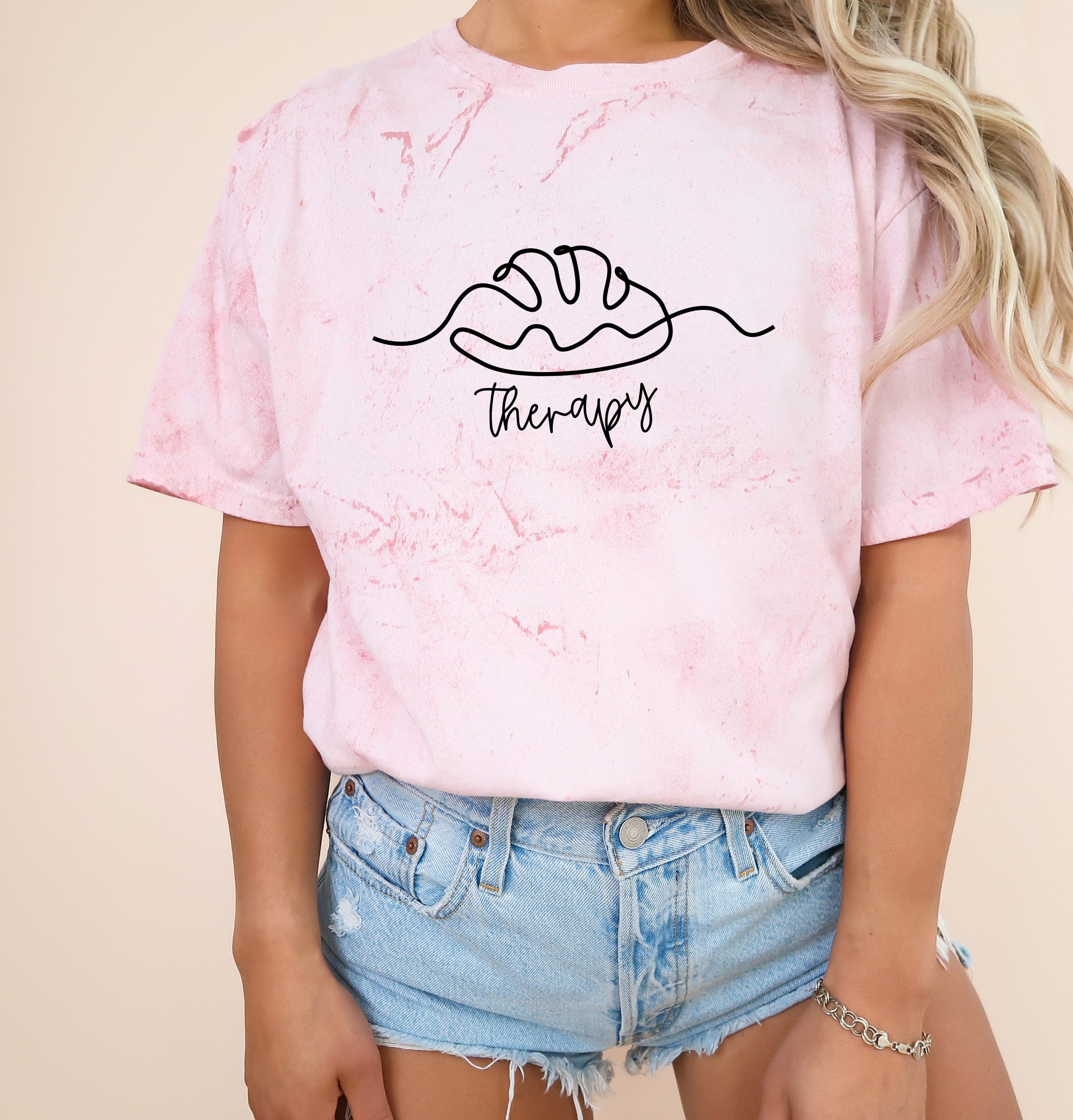 Bread Therapy Sourdough Home Baker Garment Dyed T Shirt