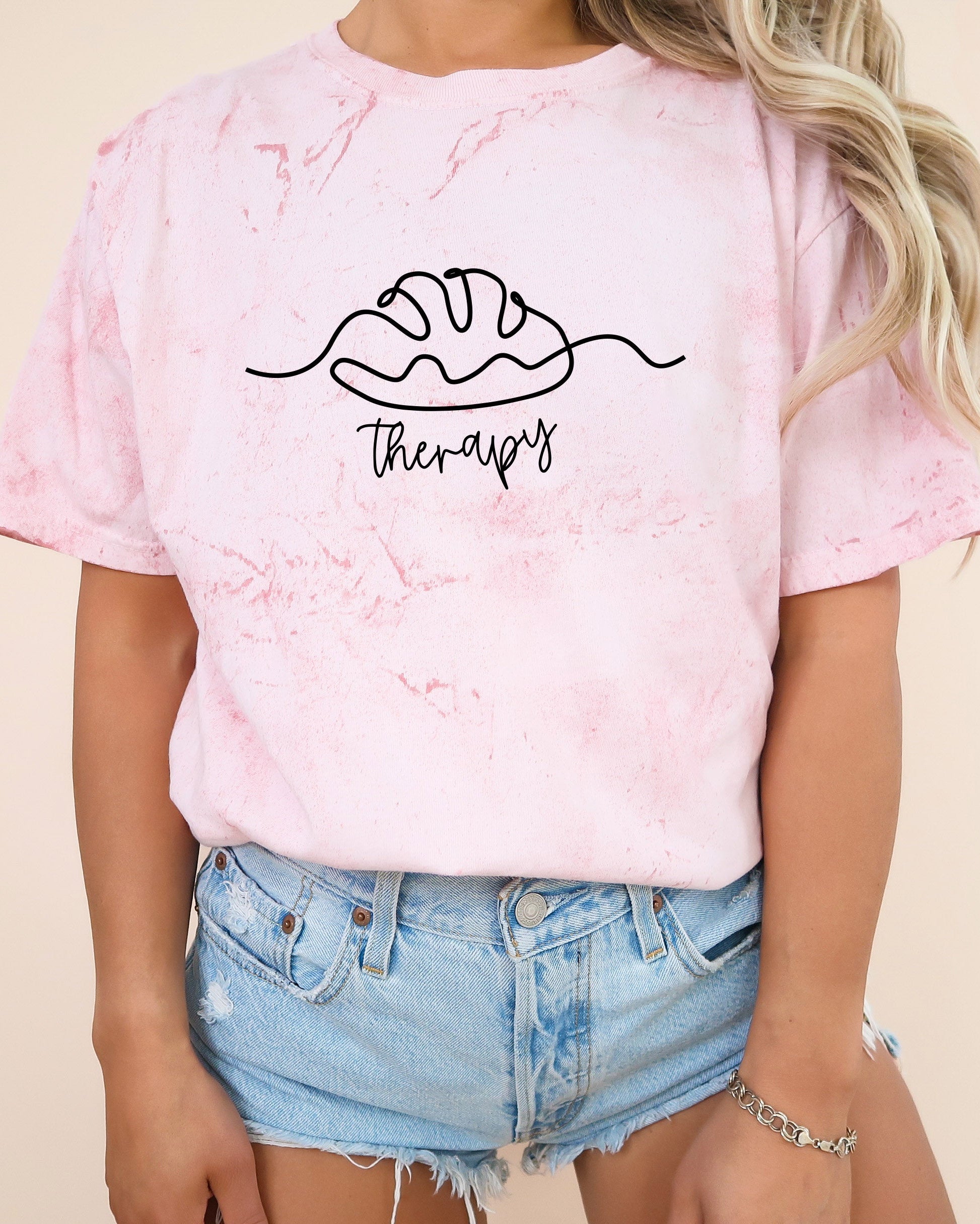 Bread Therapy Sourdough Home Baker Garment Dyed T Shirt