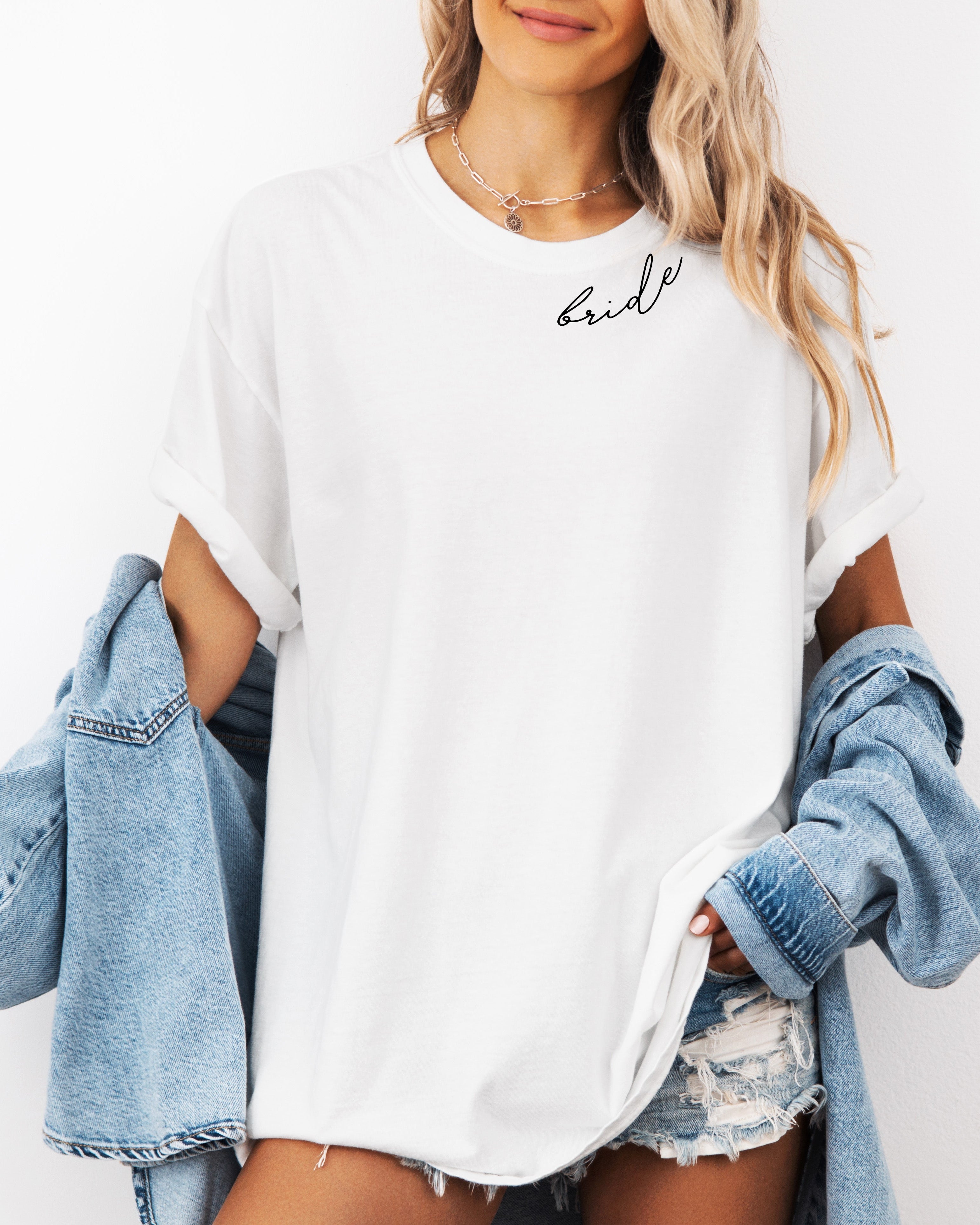 Bride Mrs Honeymoon Comfort Colors Garment Dyed T Shirt (Neck Around)