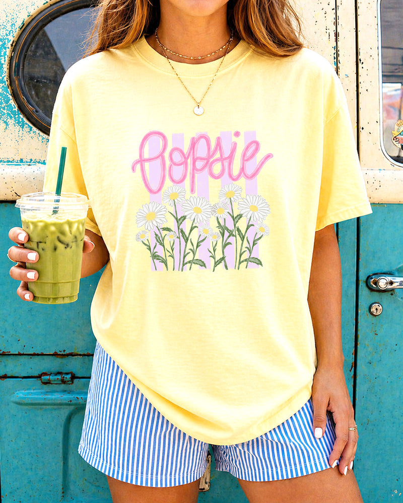 Oopsie Daisy Nature Flower Comfort Colors T Shirt Vacation Beach Lake Summer
