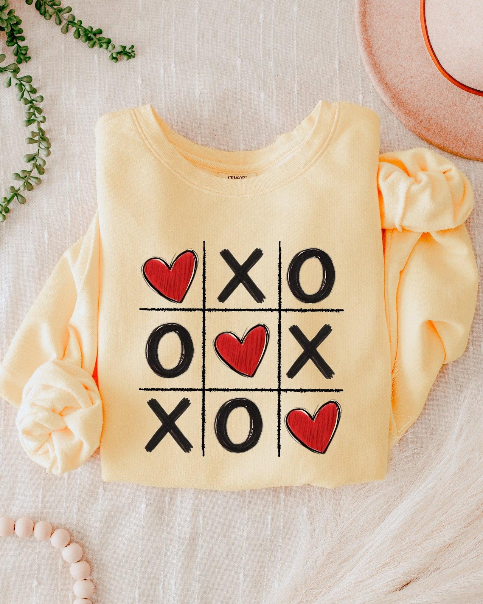 XOXO Valentine's Day Garment Dyed Comfort Colors Sweatshirt