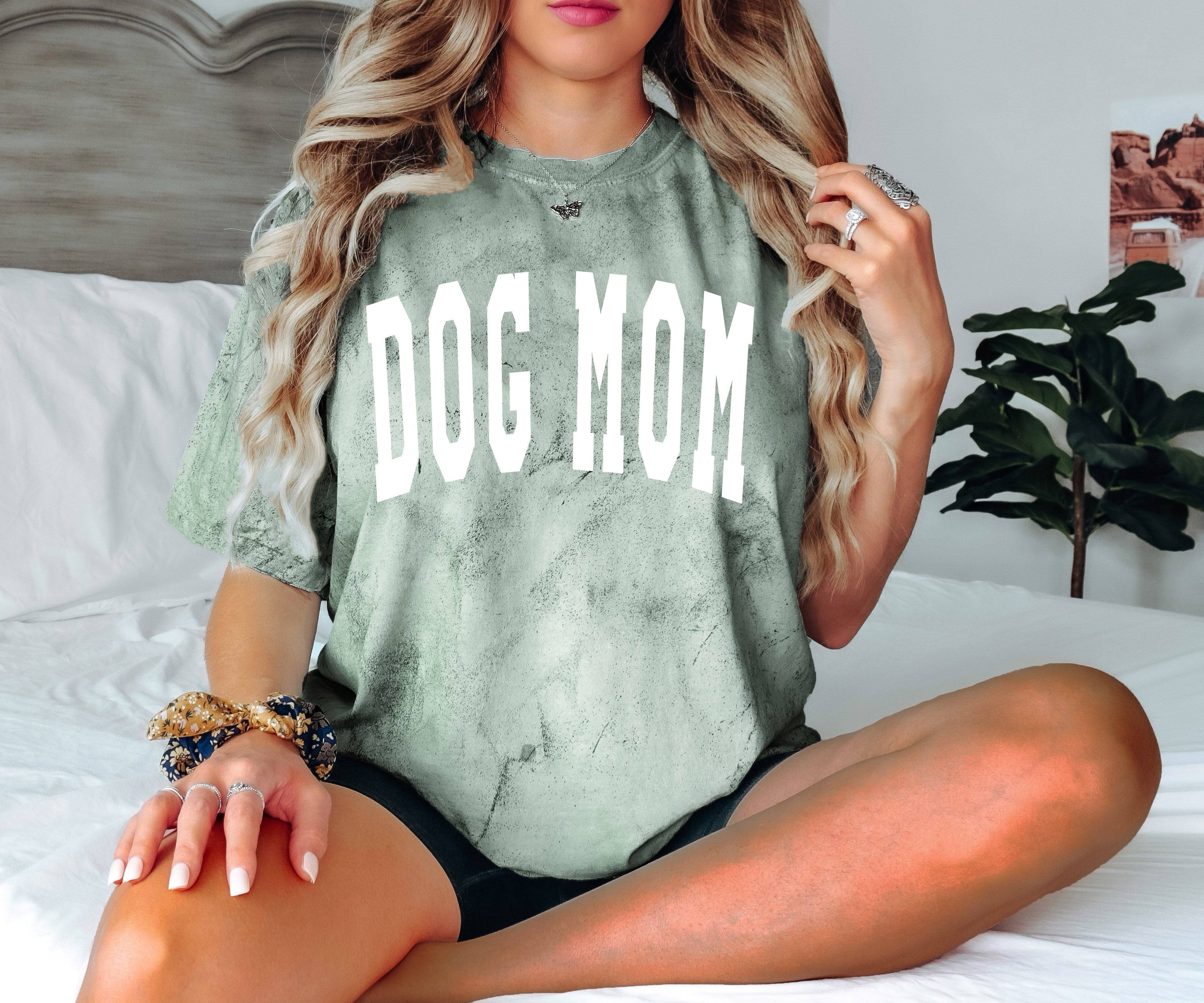 Dog Mom Comfort Colors Garment Dyed T Shirt (Condensed Font)