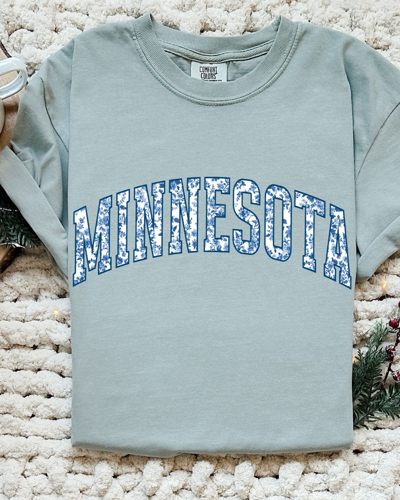 Minnesota State City College Comfort Colors T Shirt (Blue flower)
