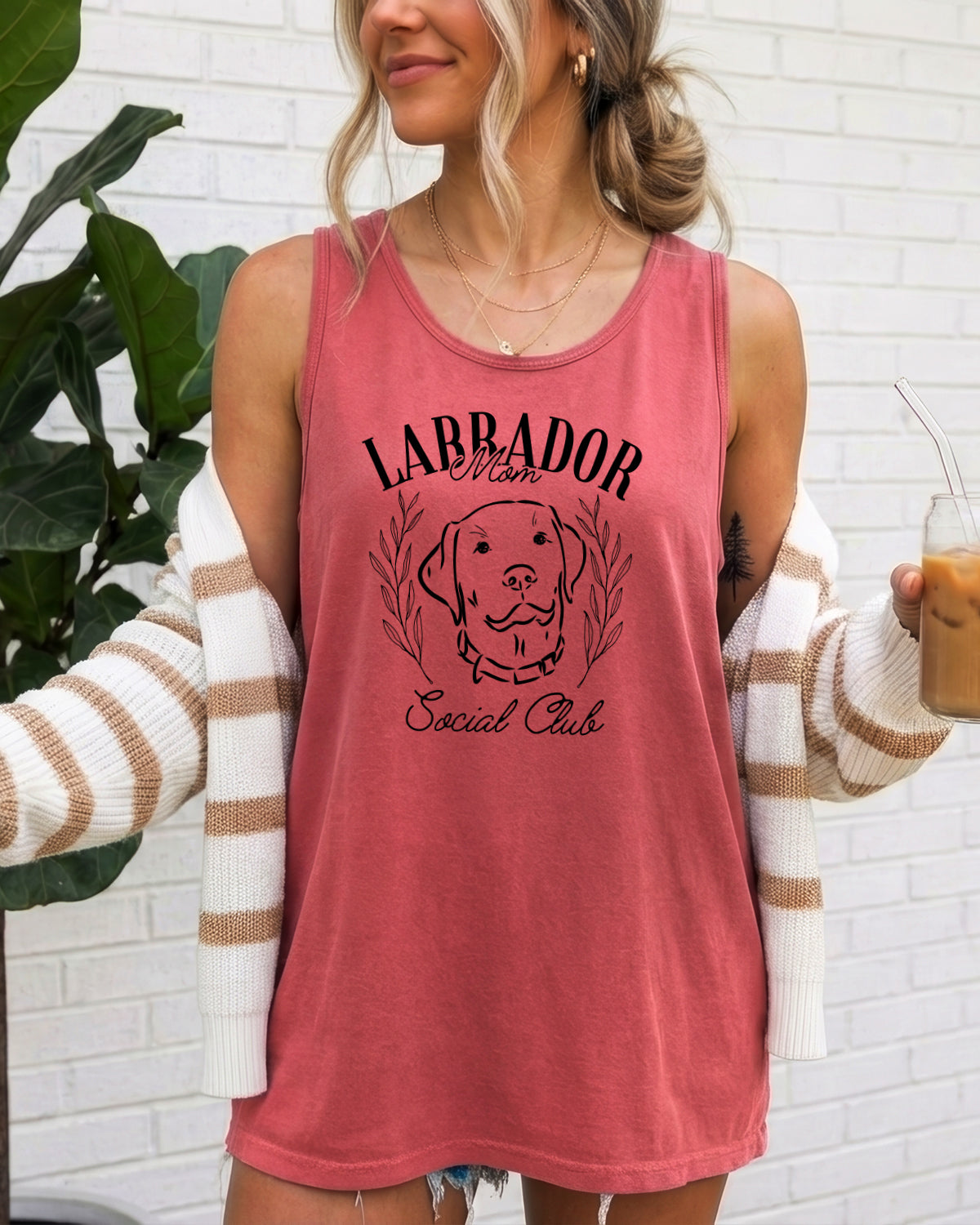 Labrador Retriever Social Club Dog mom Comfort Colors Tank Top