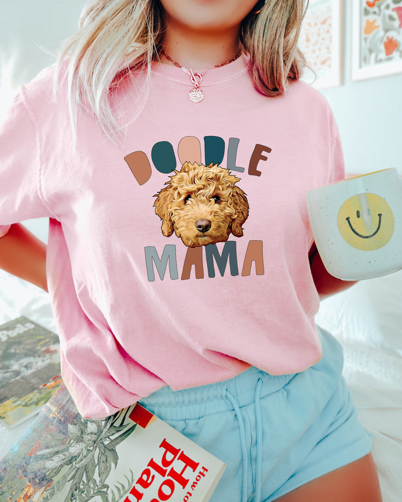 Golden Doodle Dog Mom Comfort Colors T Shirt (Color)