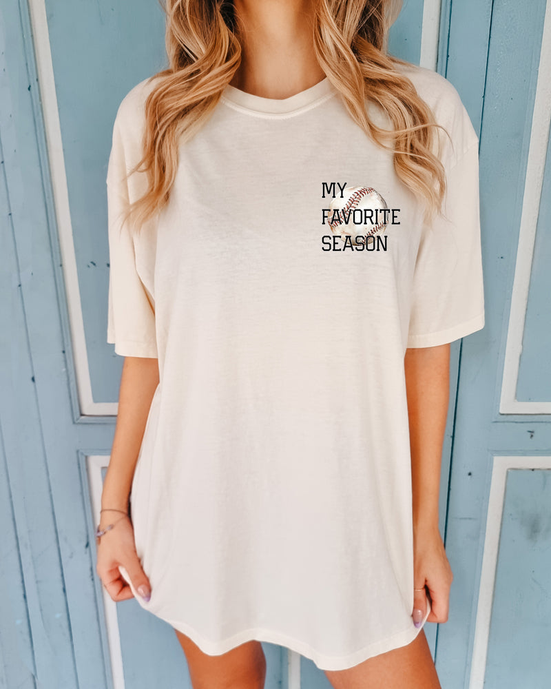 My Favorite Season Game day Baseball Mama Comfort Colors T Shirt