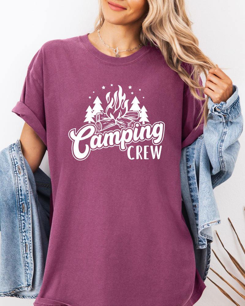 Camping Crew Camping Hiking Garment Dyed Shirt