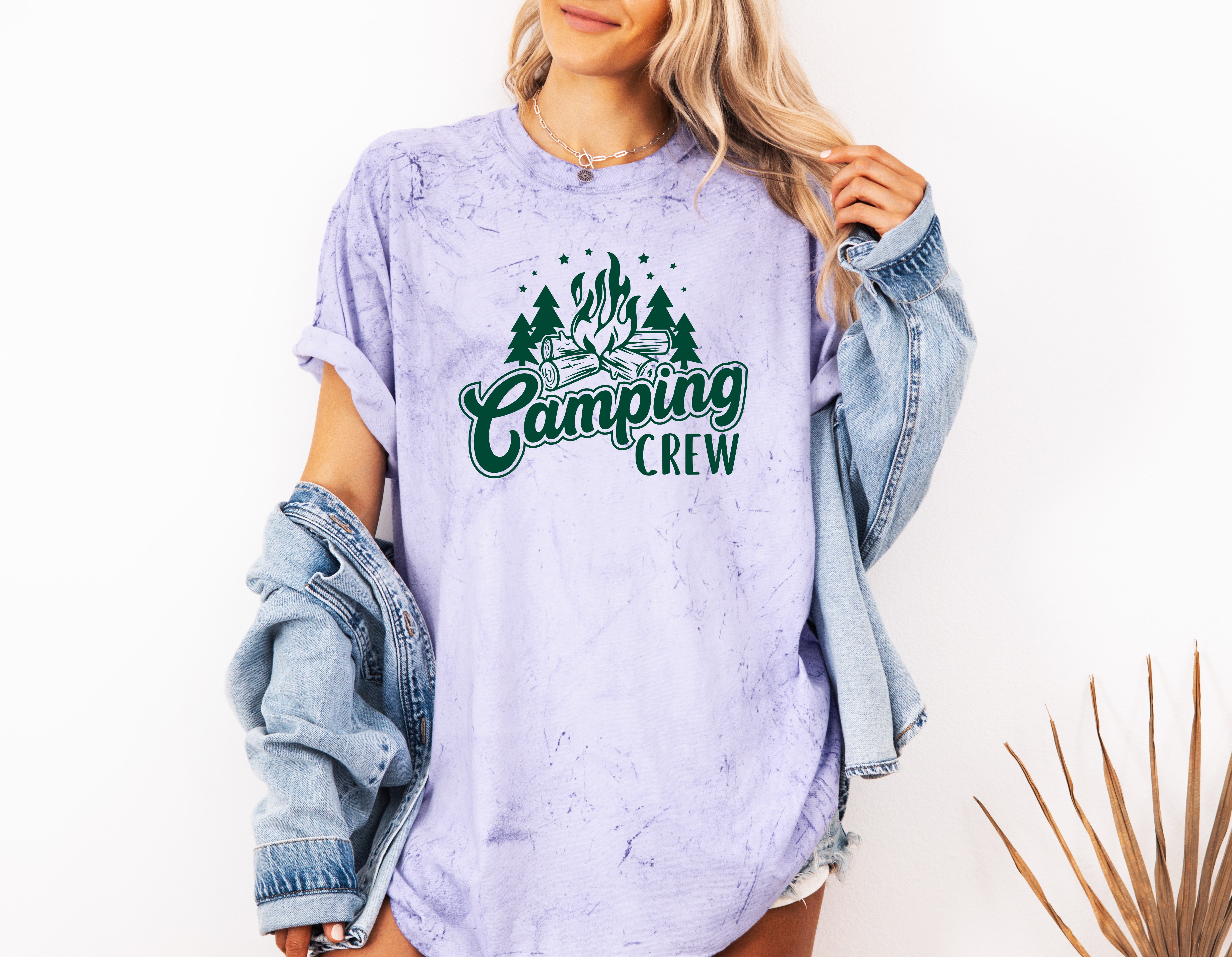 Camping Crew Camping Hiking Garment Dyed Shirt