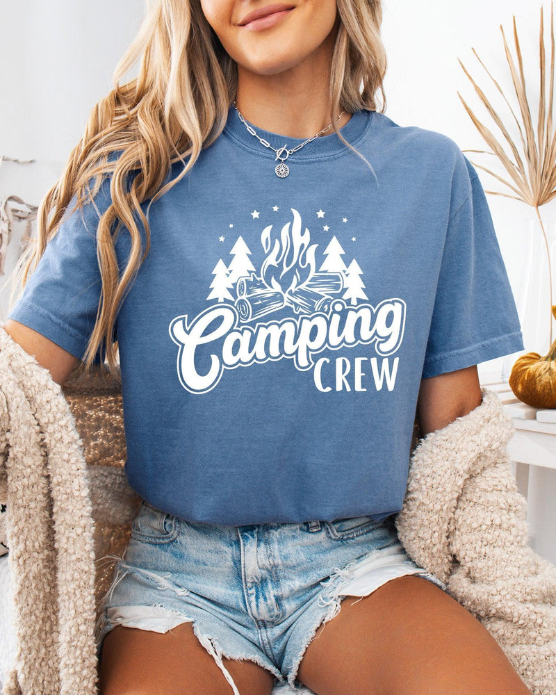 Camping Crew Camping Hiking Garment Dyed Shirt