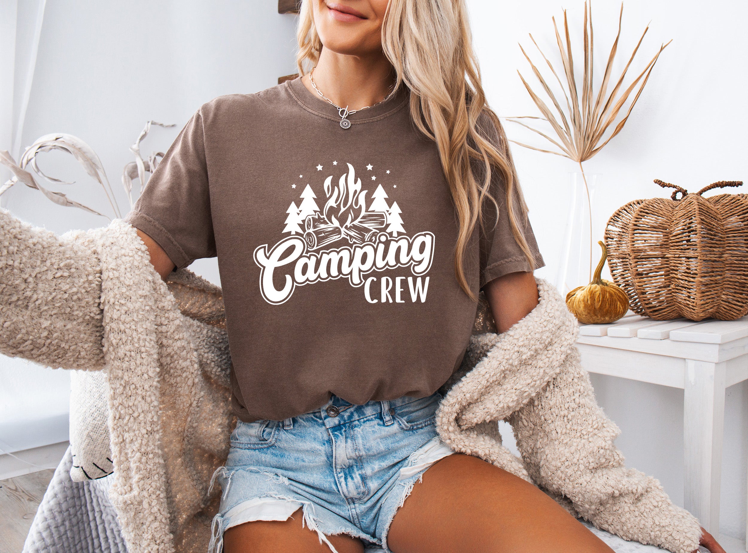 Camping Crew Camping Hiking Garment Dyed Shirt