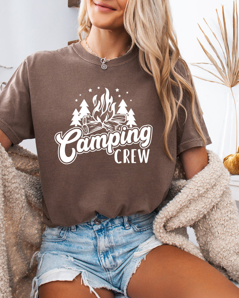Camping Crew Camping Hiking Garment Dyed Shirt