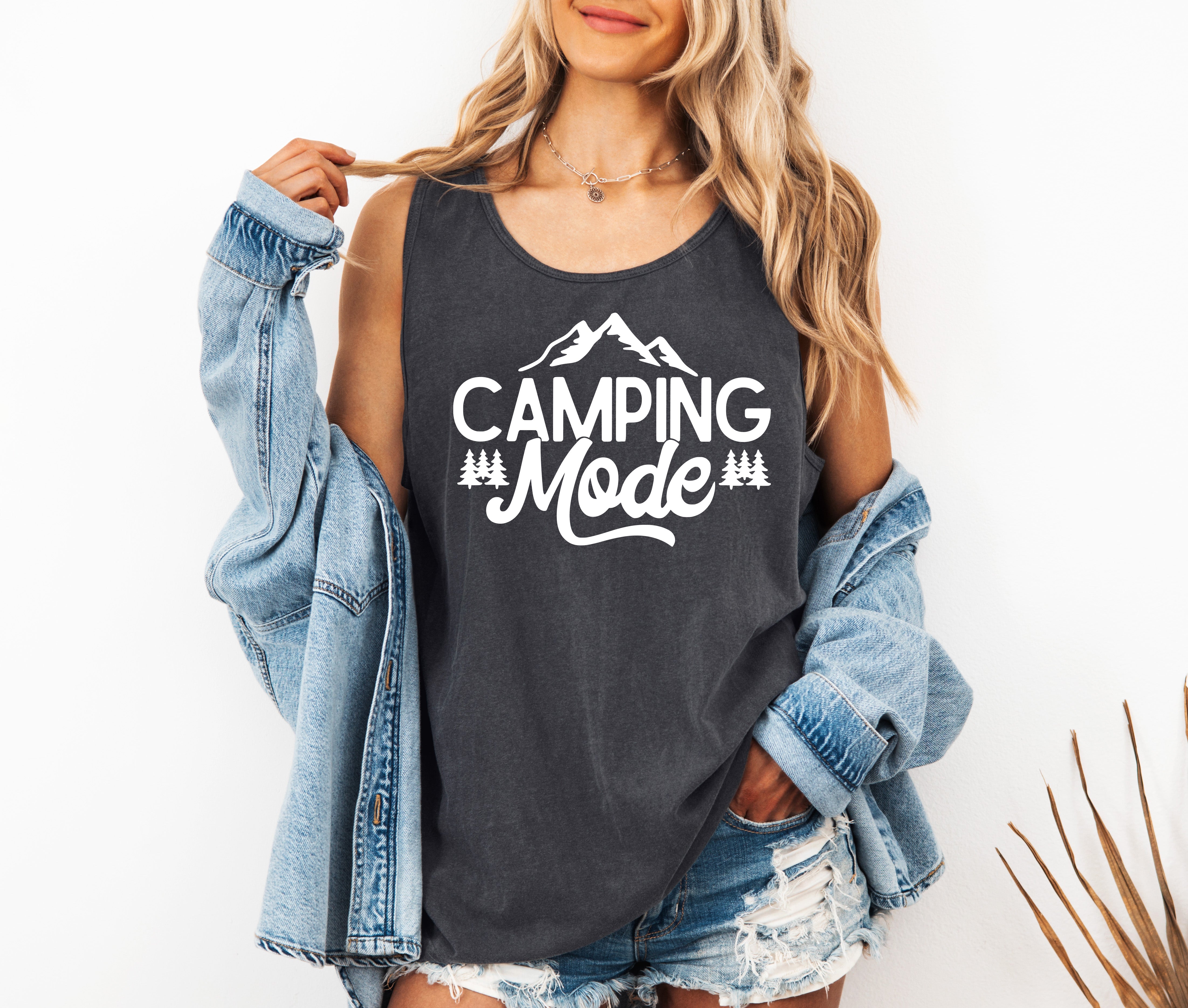 Camping Mode Mountain Hiking Nature Comfort Colors Tank Top