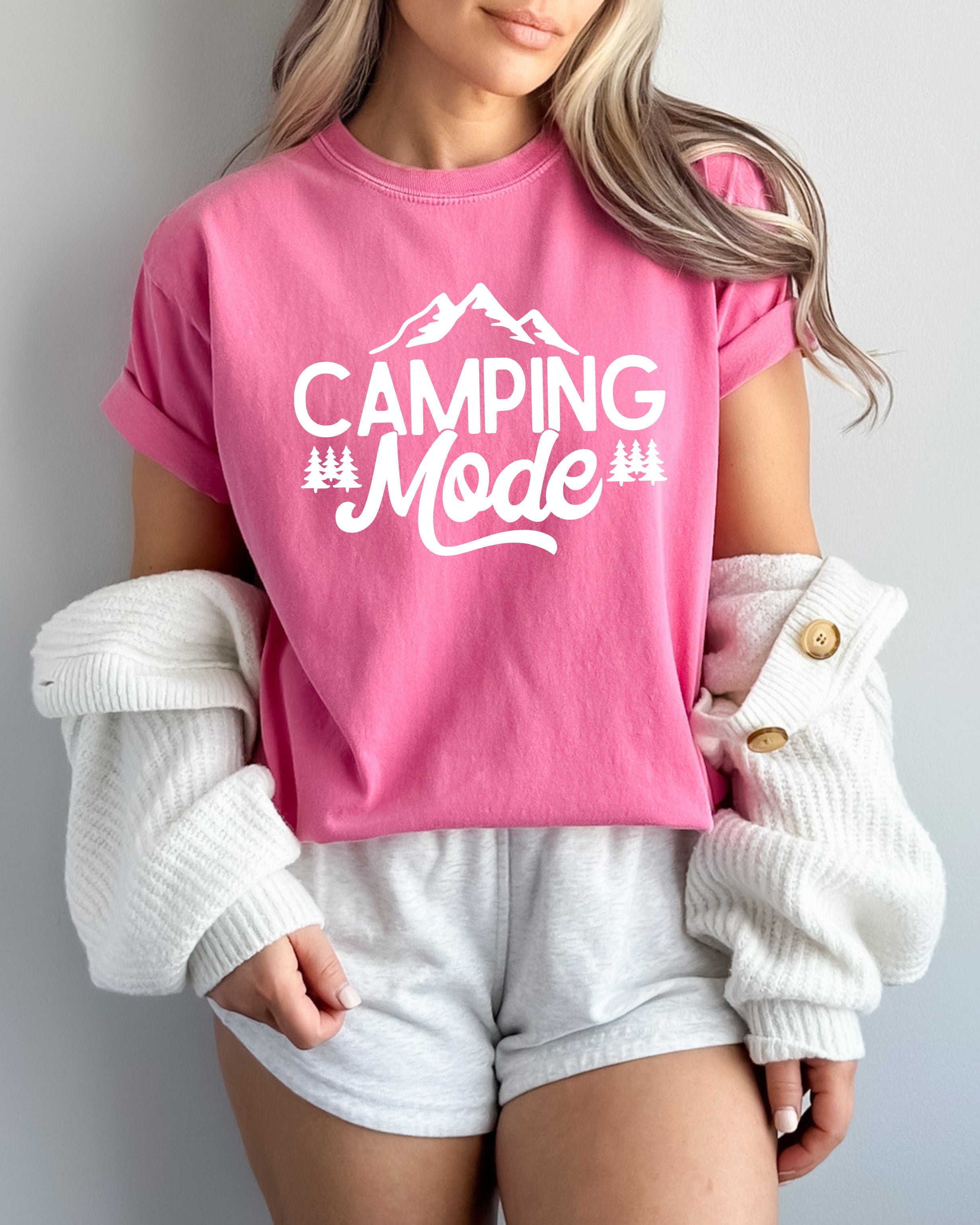 Camping Mode Nature Camping Hiking Garment Dyed Shirt