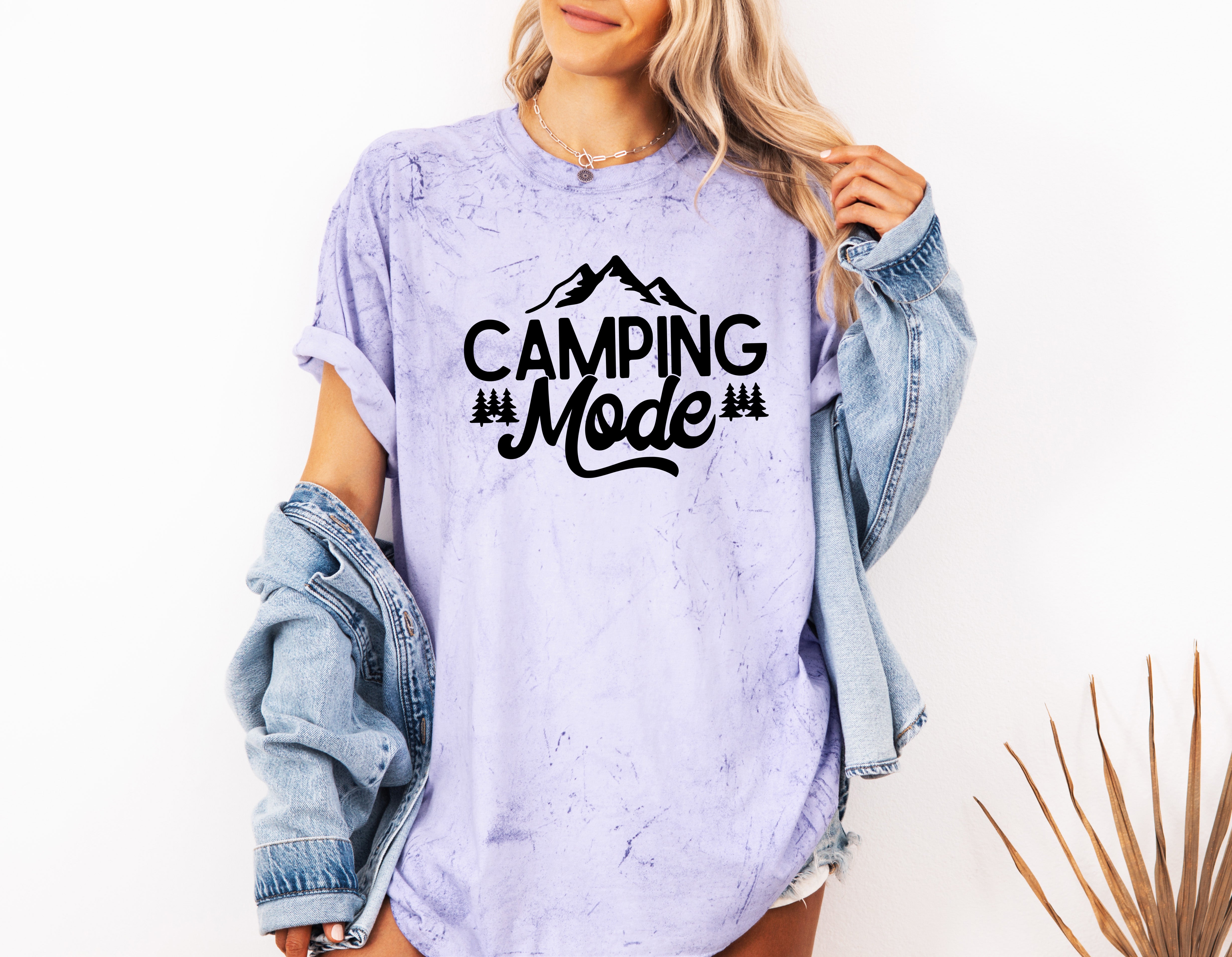 Camping Mode Nature Camping Hiking Garment Dyed Shirt
