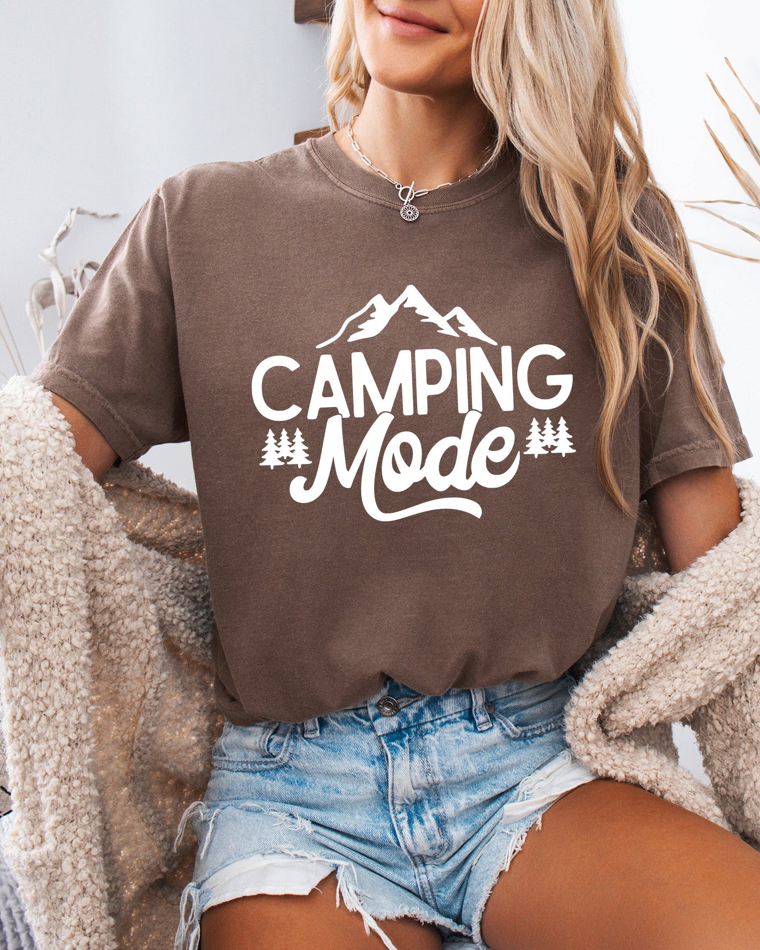 Camping Mode Nature Camping Hiking Garment Dyed Shirt