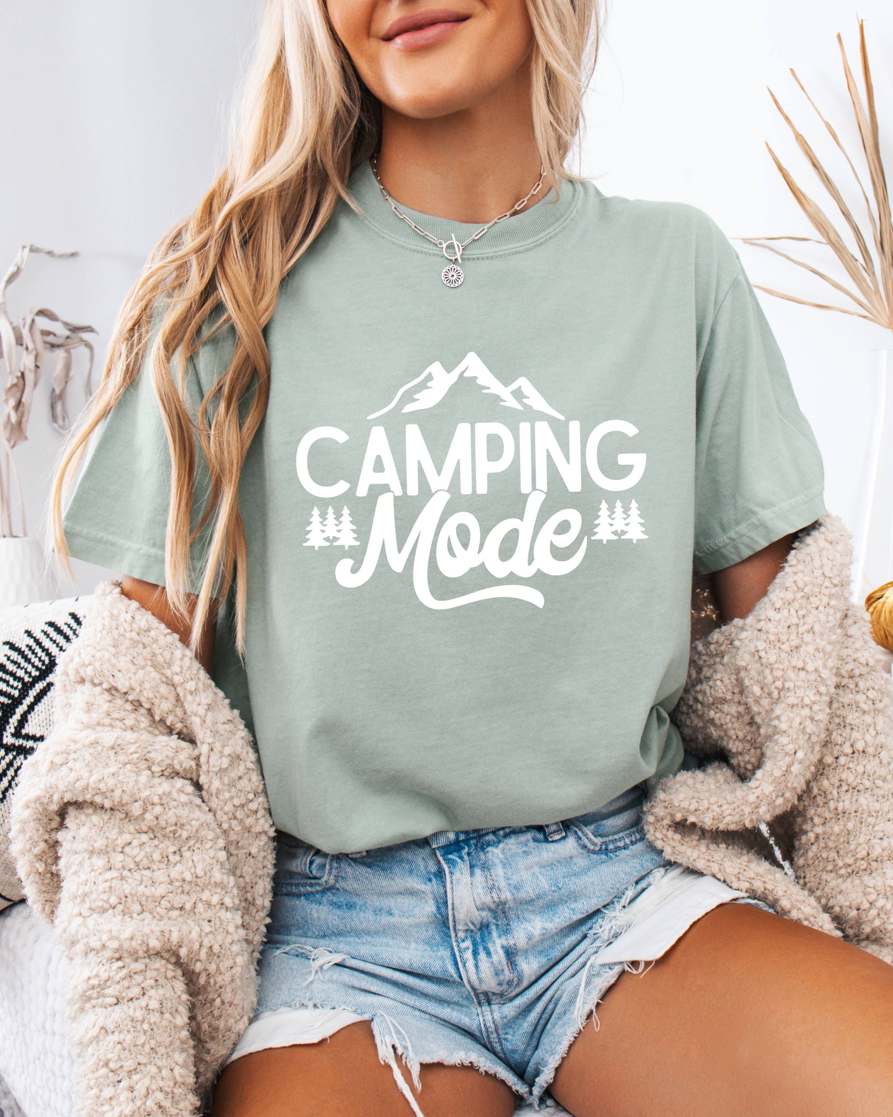 Camping Mode Nature Camping Hiking Garment Dyed Shirt