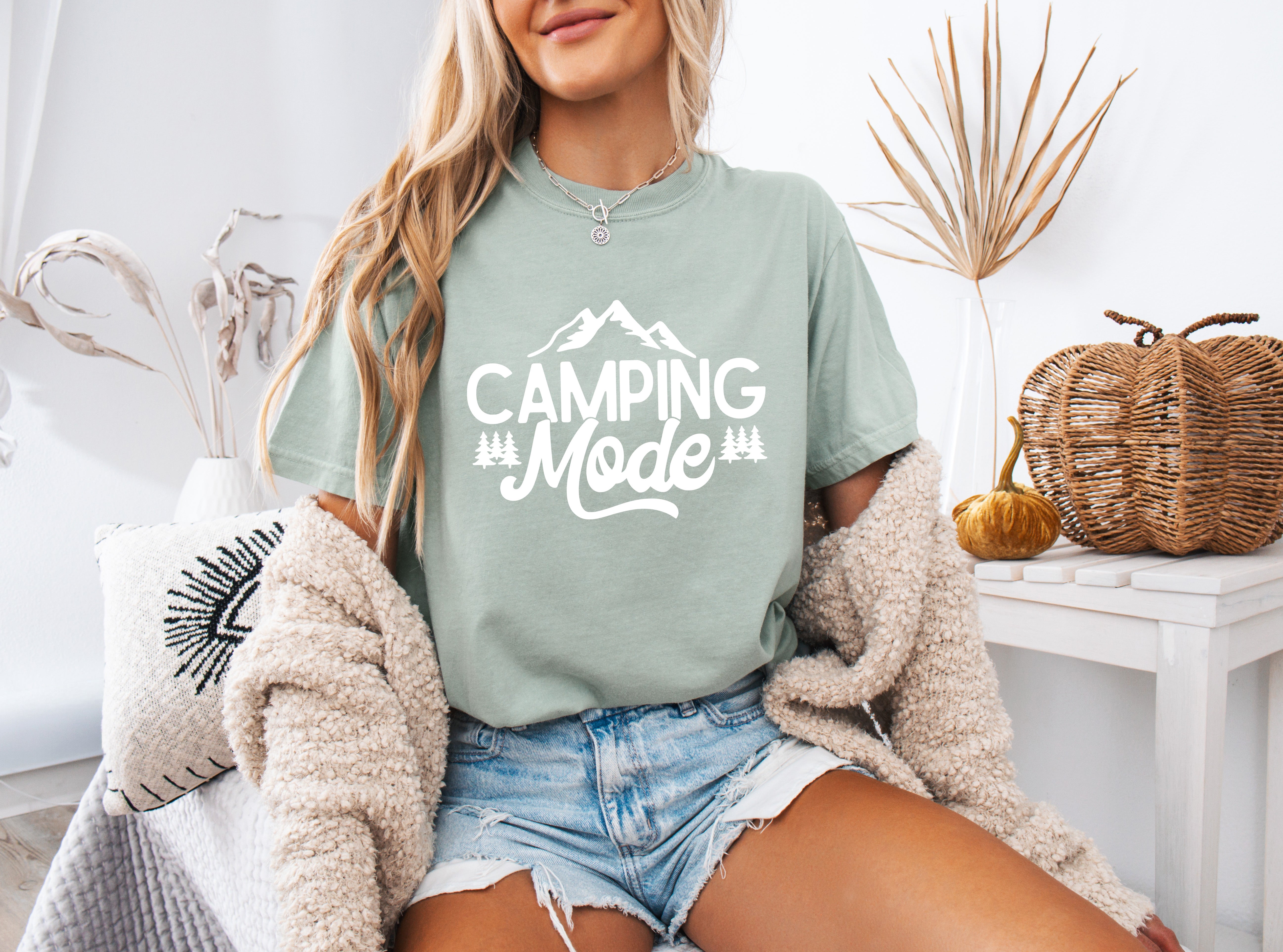 Camping Mode Nature Camping Hiking Garment Dyed Shirt