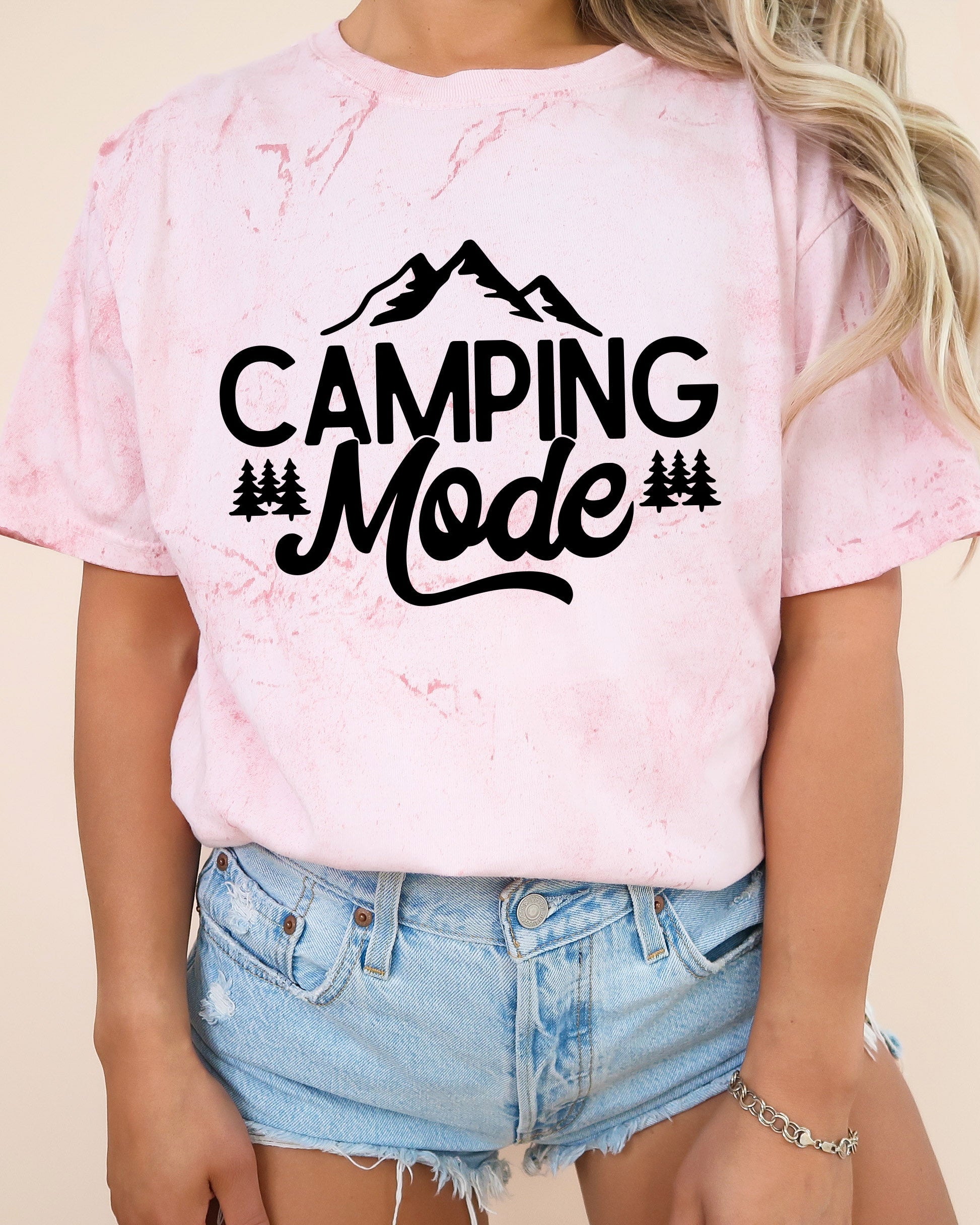 Camping Mode Nature Camping Hiking Garment Dyed Shirt