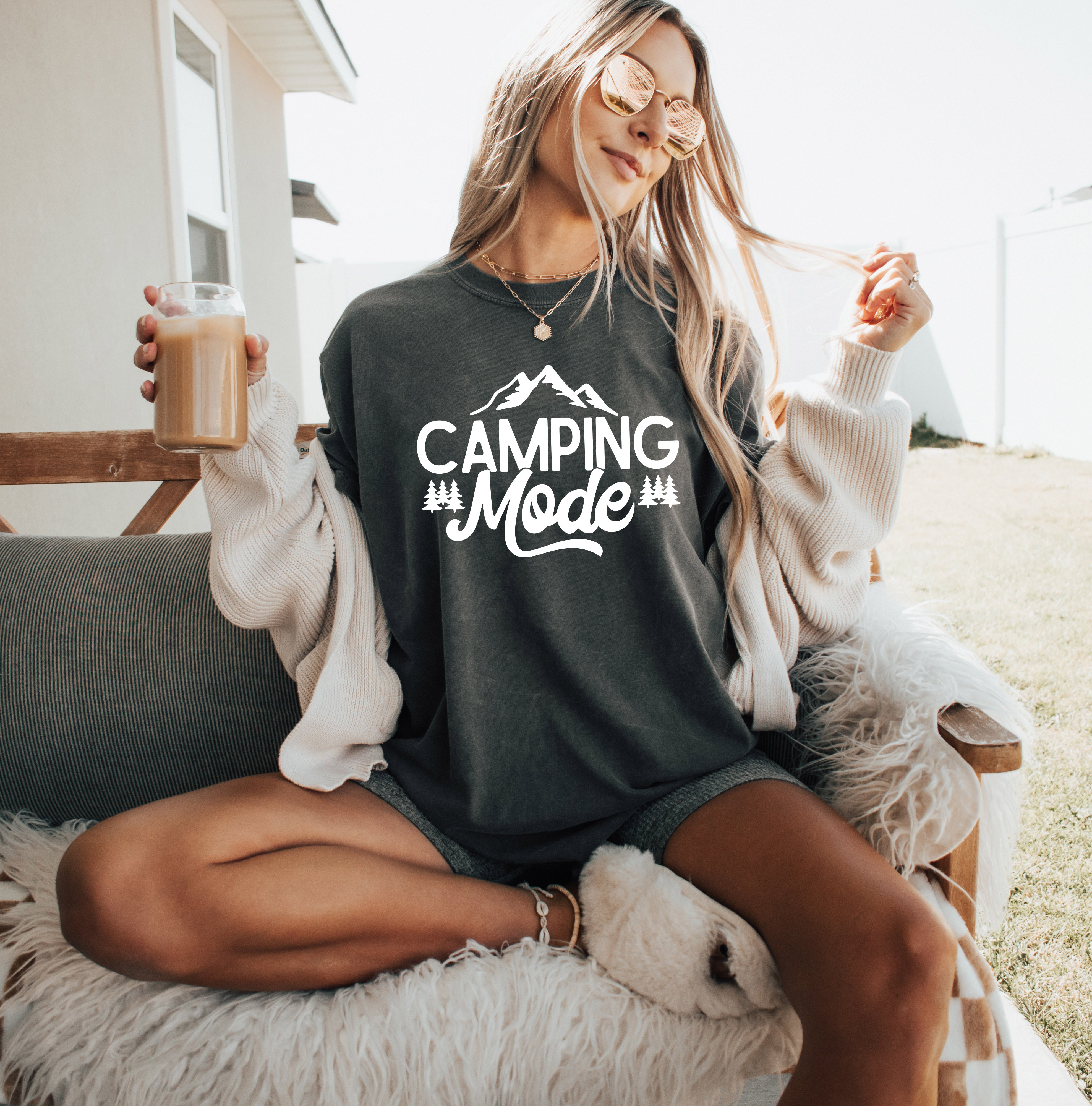 Camping Mode Nature Camping Hiking Garment Dyed Shirt
