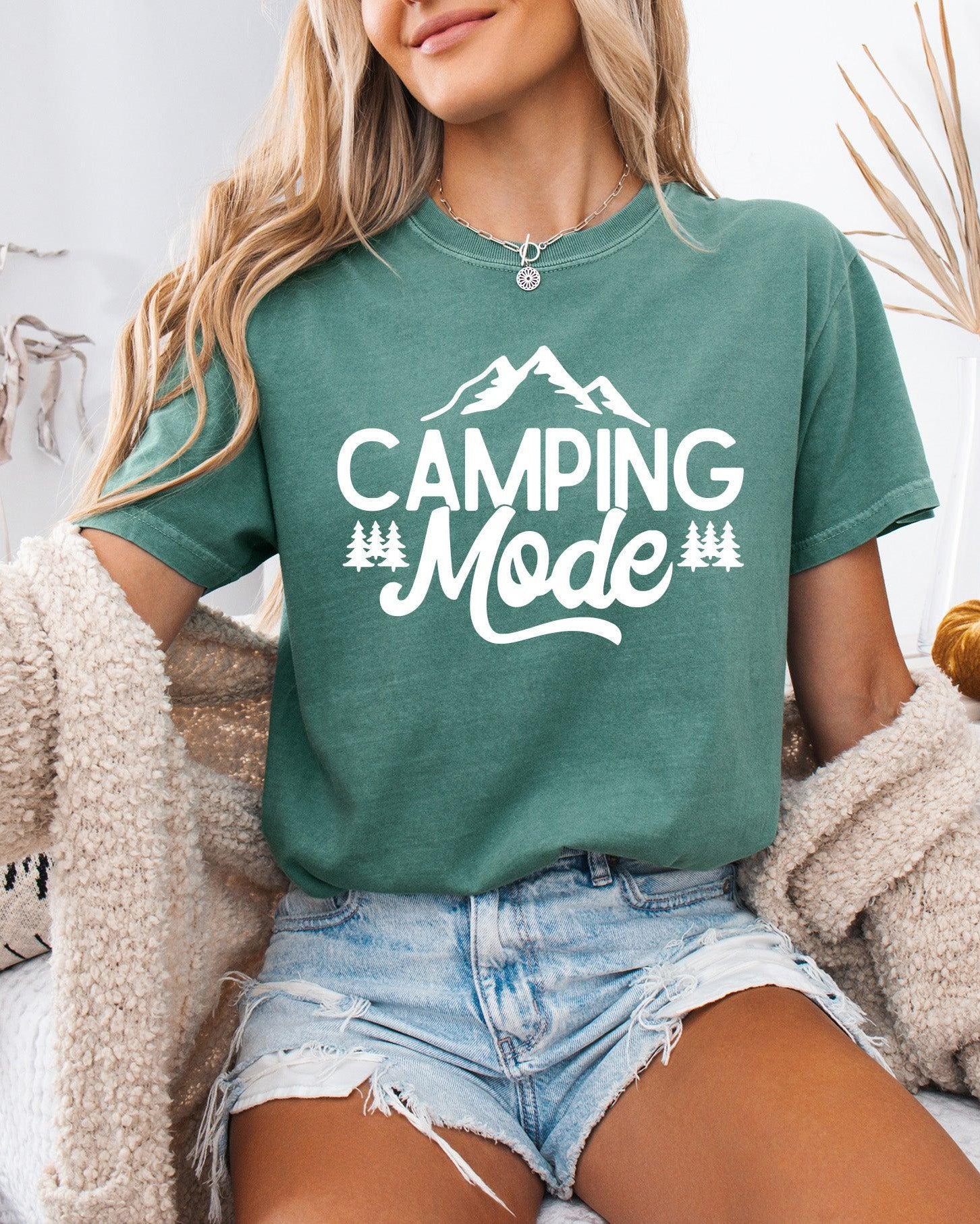 Camping Mode Nature Camping Hiking Garment Dyed Shirt