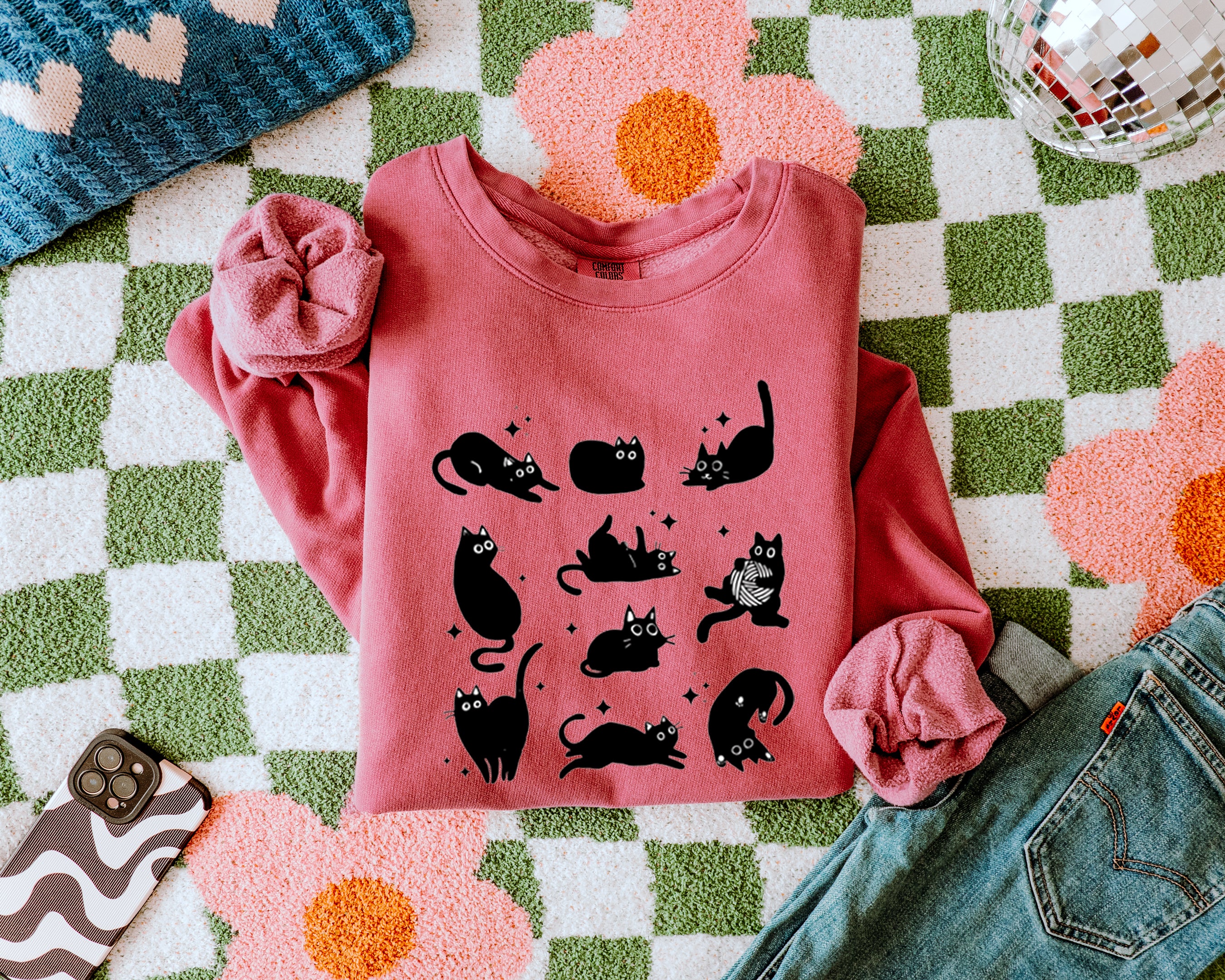 Cat Mom Pet Lover Garment Dyed Comfort Colors Sweatshirt