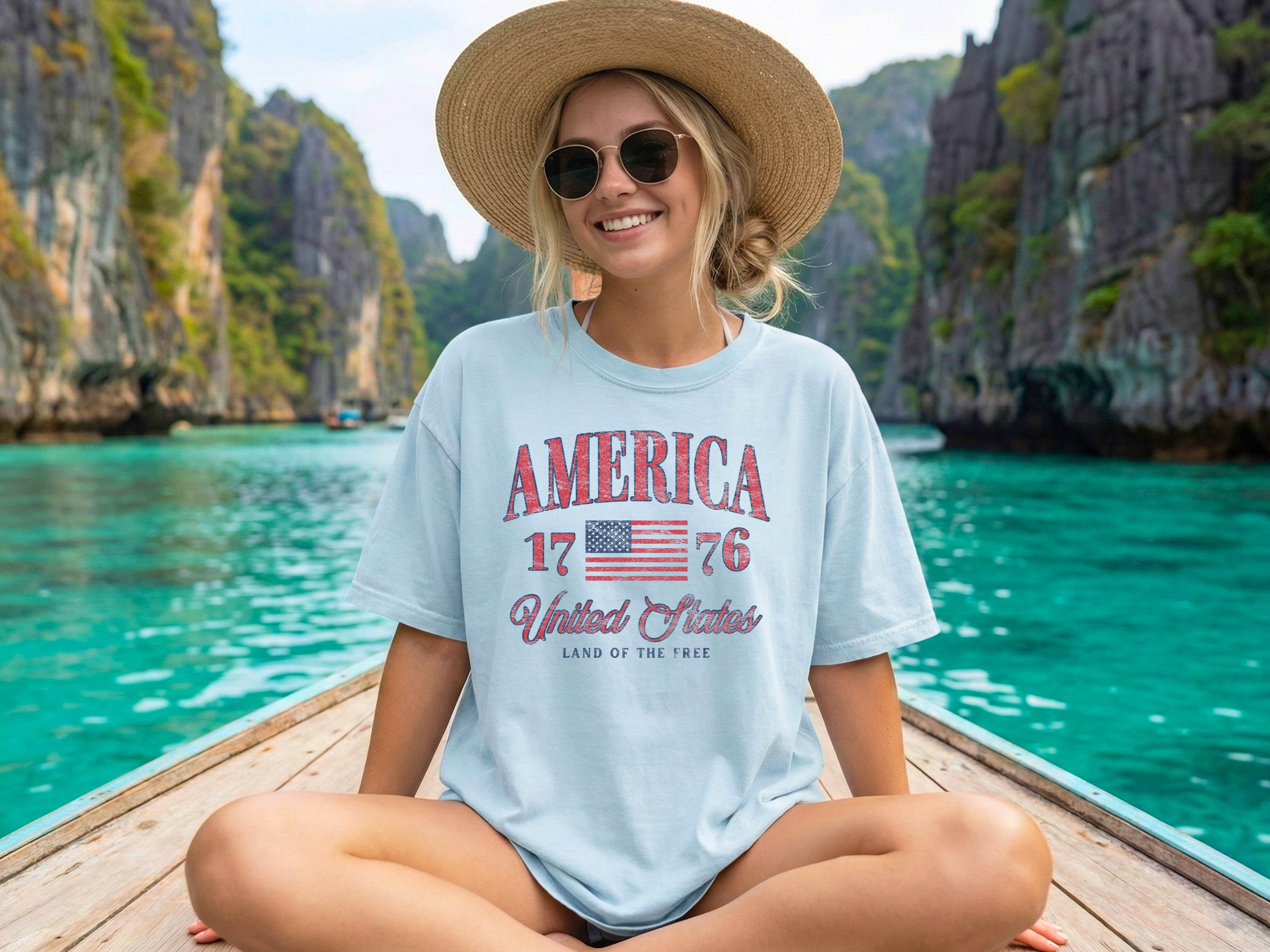 USA America 1776 Comfort Colors T Shirt - 4th of July, Memorial day, Veterans day gift for dad