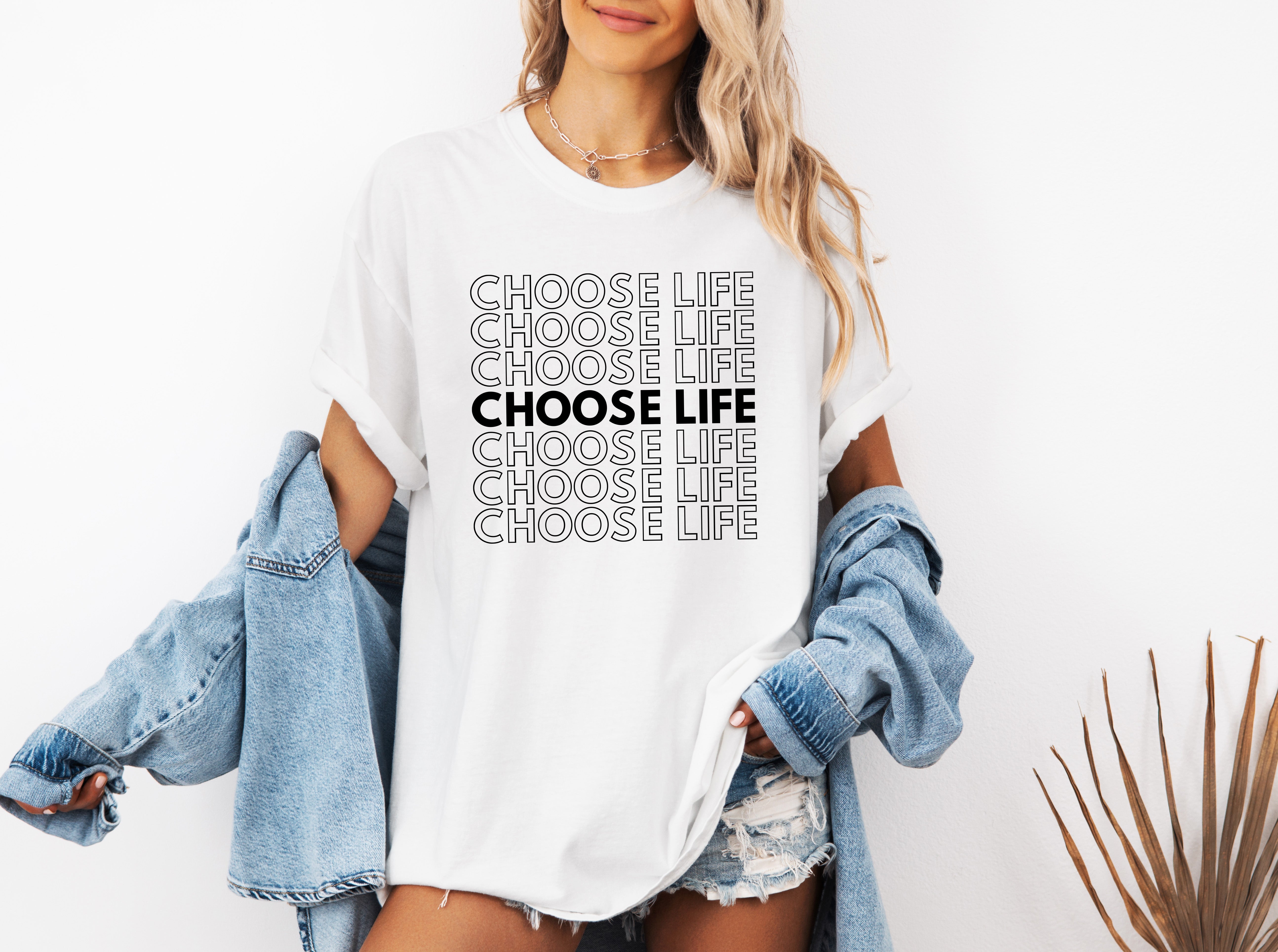 Choose Life Christian Comfort Colors Garment Dyed Christian T Shirt (Repeat)