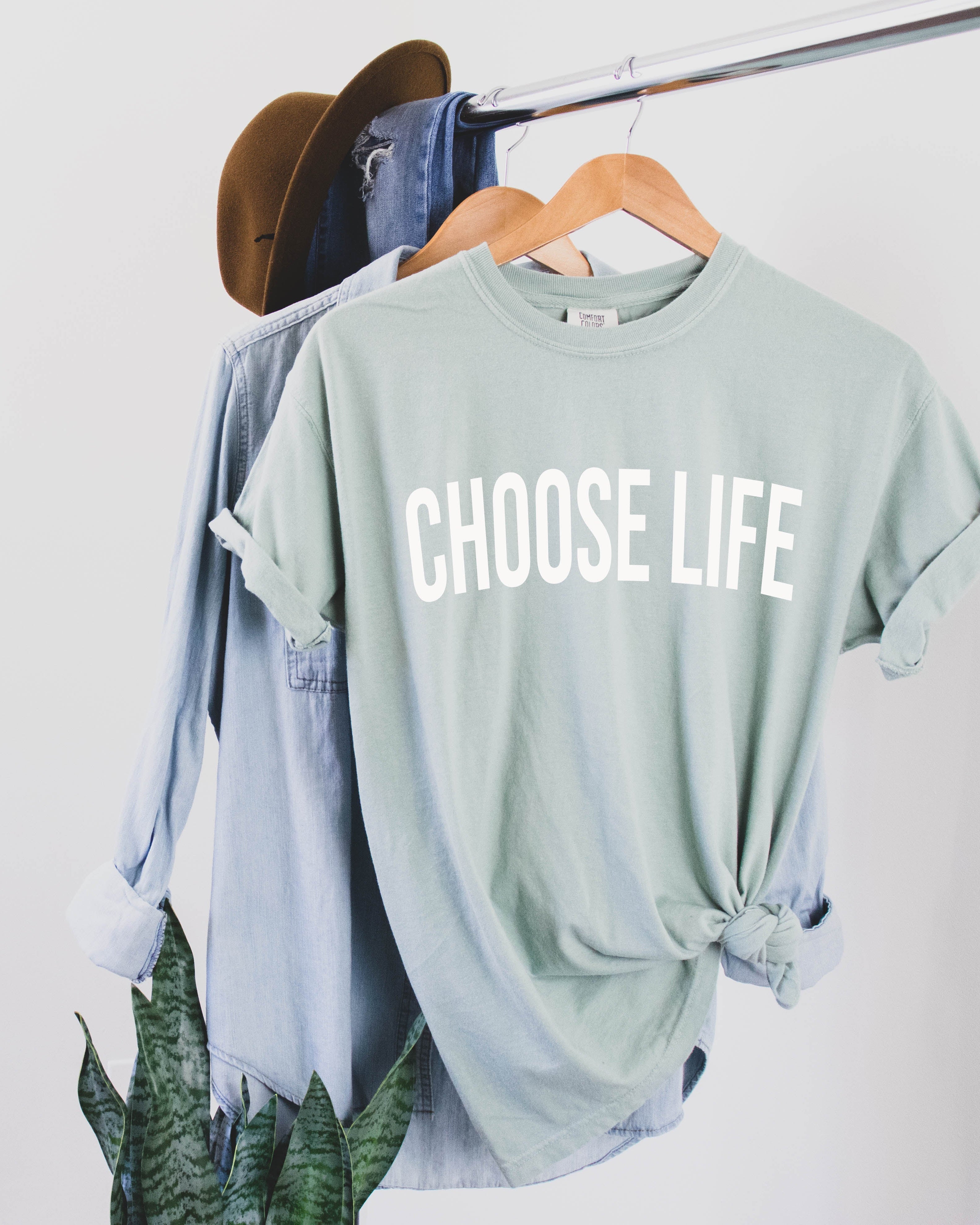 Choose Life Christian Comfort Colors T Shirt | Baby rights