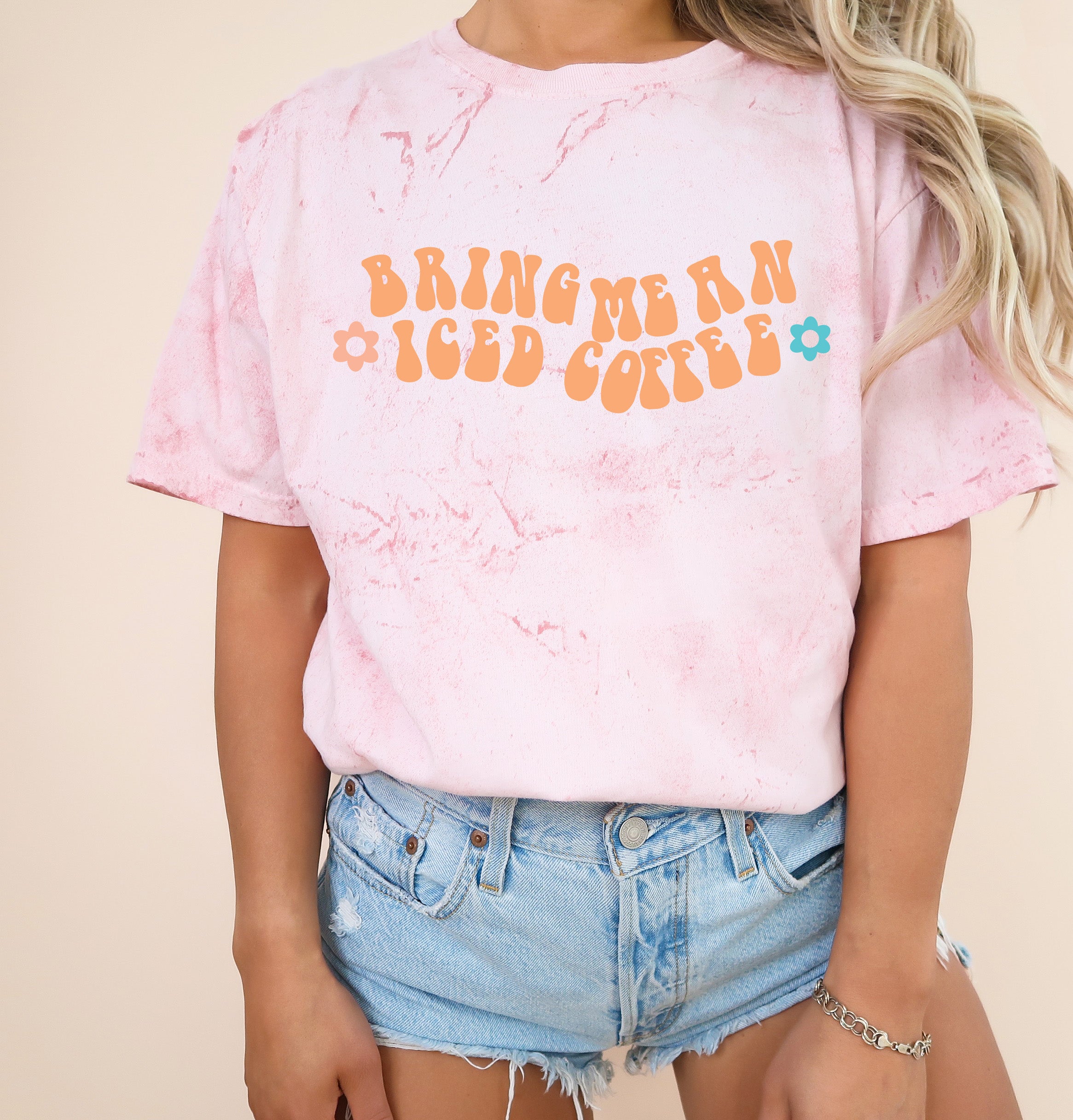 Bring me an Iced Coffee Latte Comfort Colors Garment Dyed T Shirt