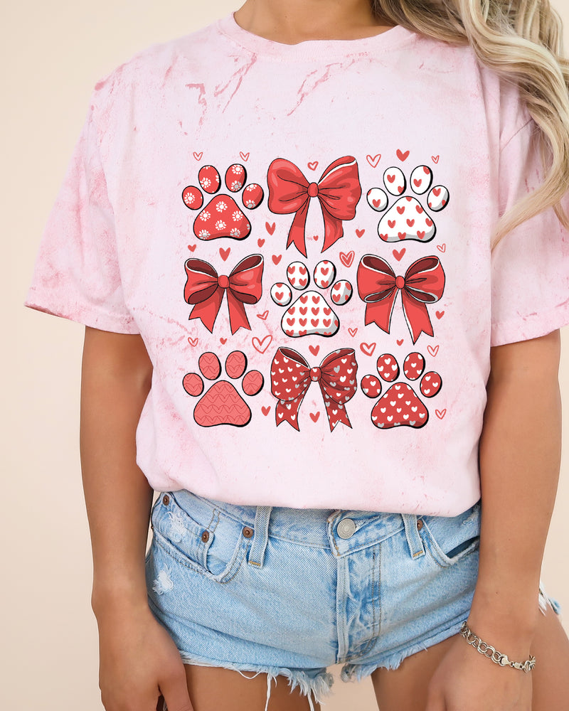 Paw Dog Mom Valentine's day Comfort Colors T Shirt