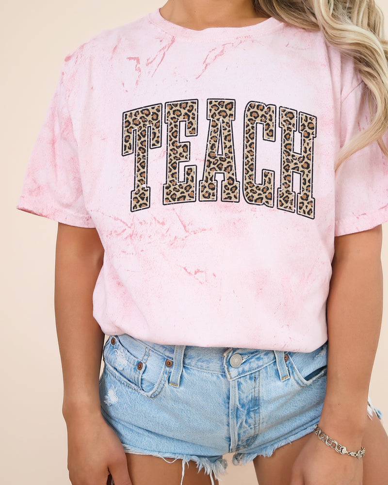 Teach Teacher LEOPARD Comfort Colors Garment-Dyed T-Shirt