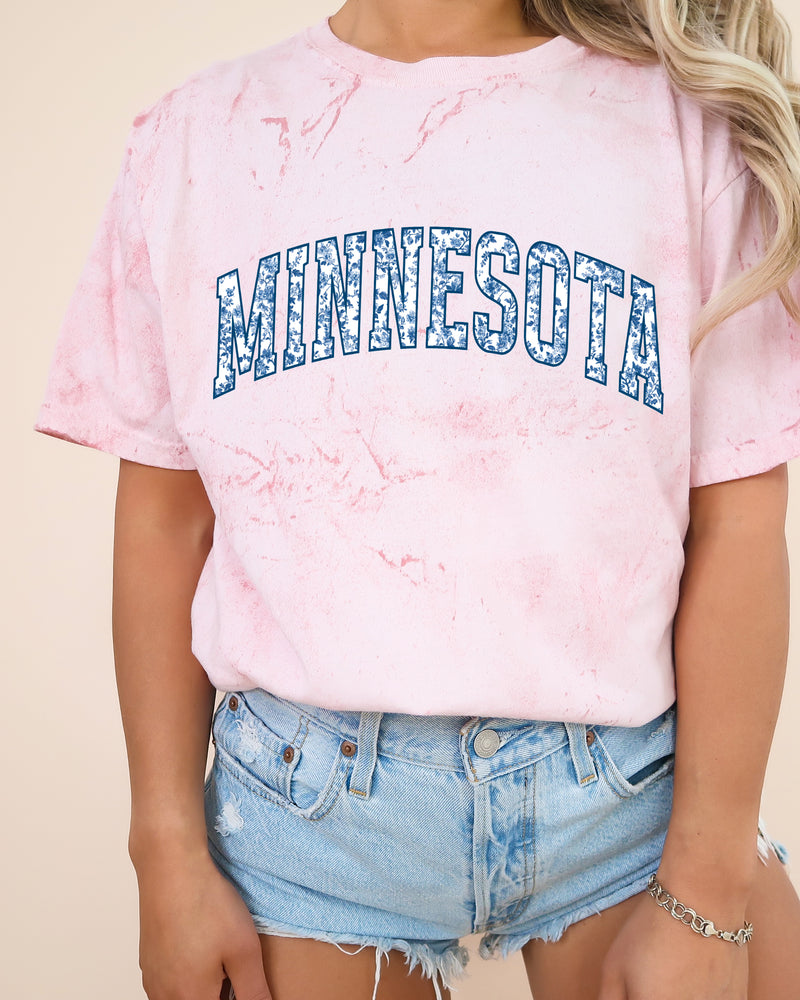 Minnesota State City College Comfort Colors T Shirt (Blue flower)