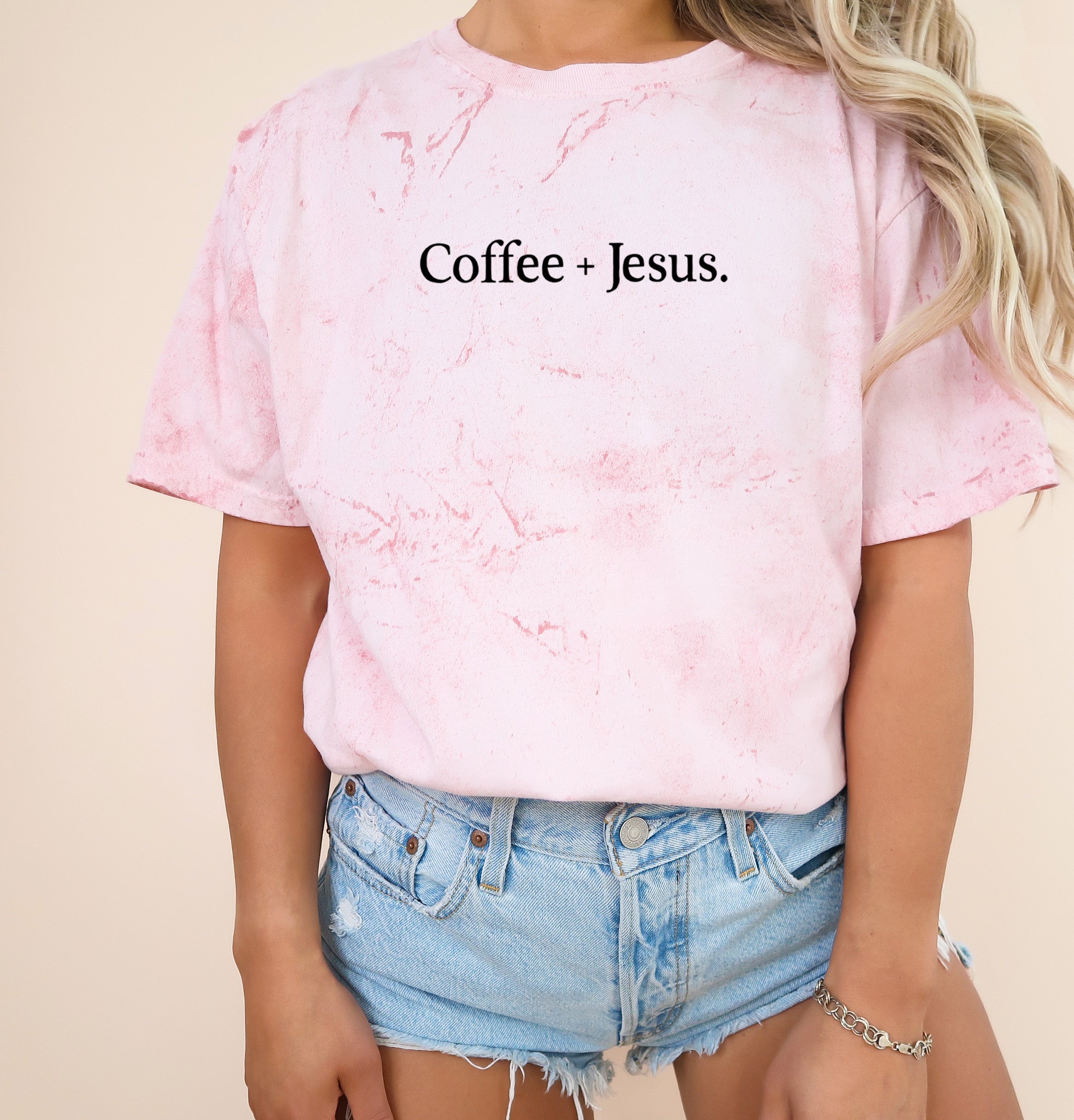 Coffee + Jesus Fall Thanksgiving day Christmas Autumn Comfort Colors Garment Dyed T Shirt