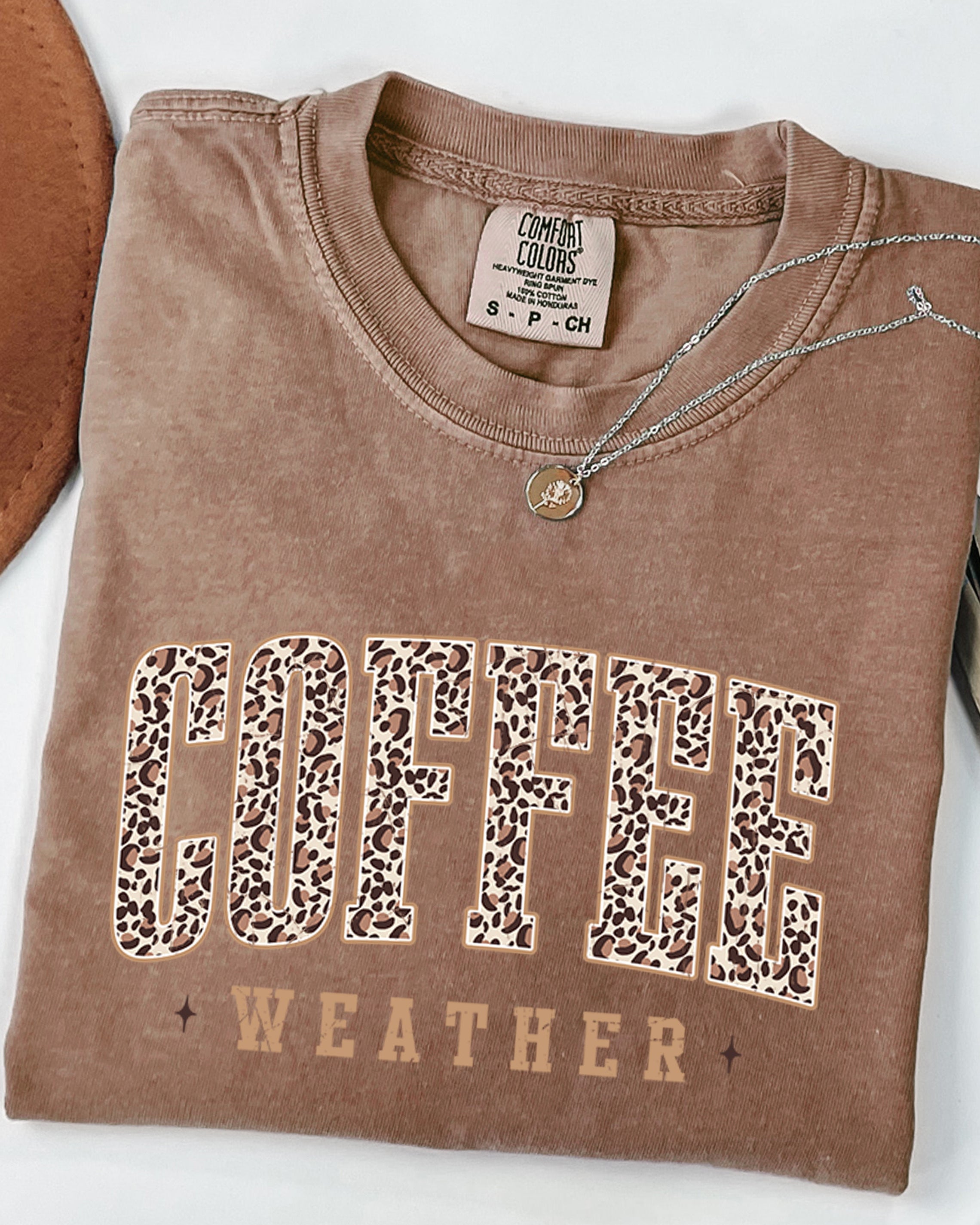 Coffee Weather Fall Thanksgiving day Christmas Autumn Comfort Colors Garment Dyed T Shirt