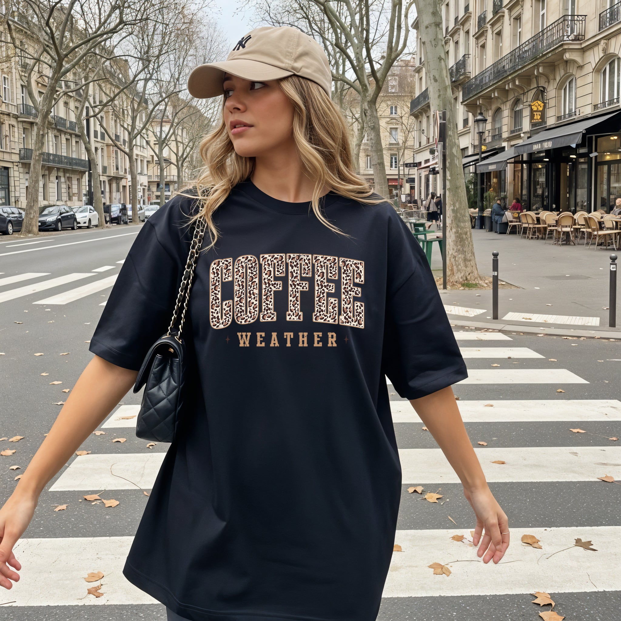 Coffee Weather Fall Thanksgiving day Christmas Autumn Comfort Colors Garment Dyed T Shirt
