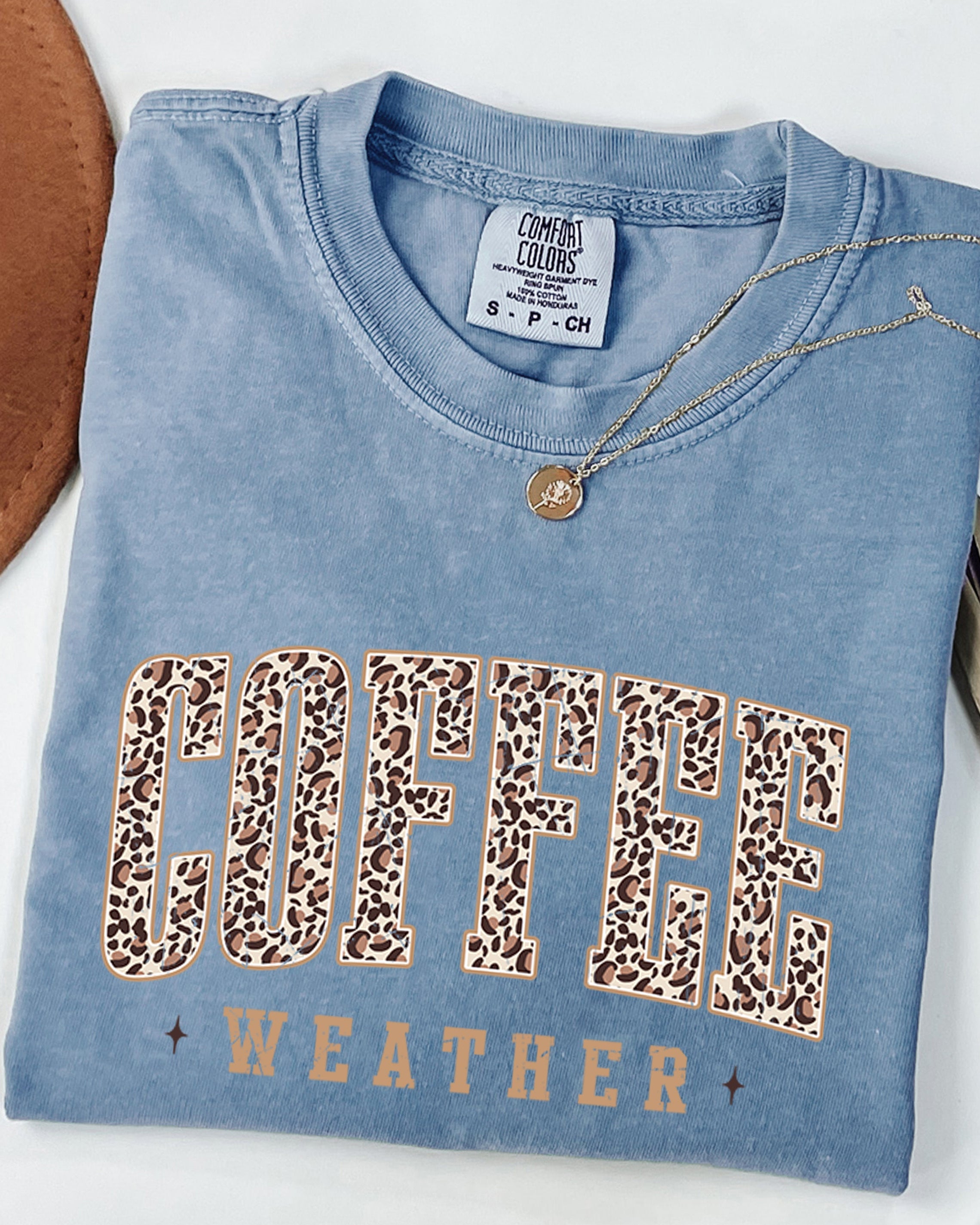 Coffee Weather Fall Thanksgiving day Christmas Autumn Comfort Colors Garment Dyed T Shirt