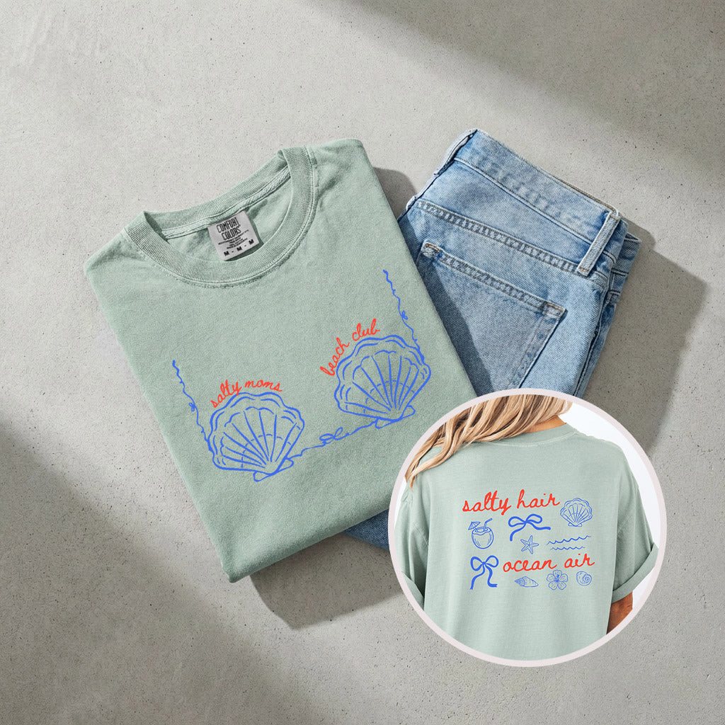 Seashell Cute Funny Beach Comfort Colors T Shirt Vacation Beach Lake Summer