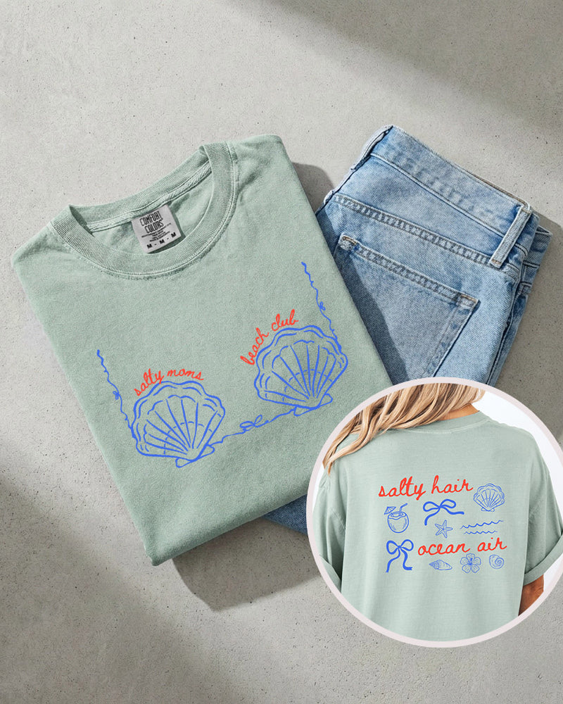 Seashell Cute Funny Beach Comfort Colors T Shirt Vacation Beach Lake Summer