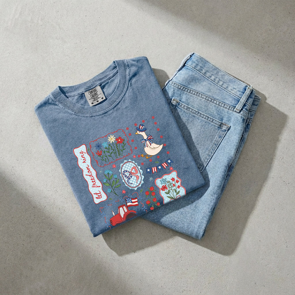 USA America Beach Comfort Colors T Shirt Vacation Lake Summer - 4th of July, Memorial day, Veterans day