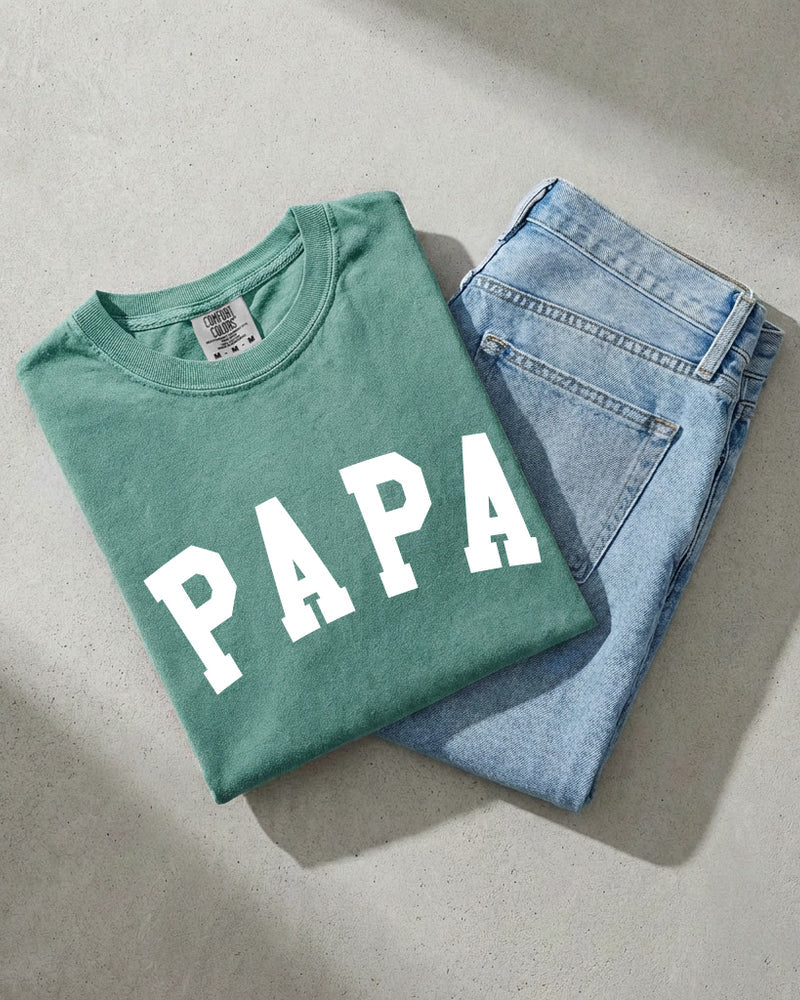 Papa Grandpa Comfort Colors 100% Cotton T Shirt Father's day (Condensed)