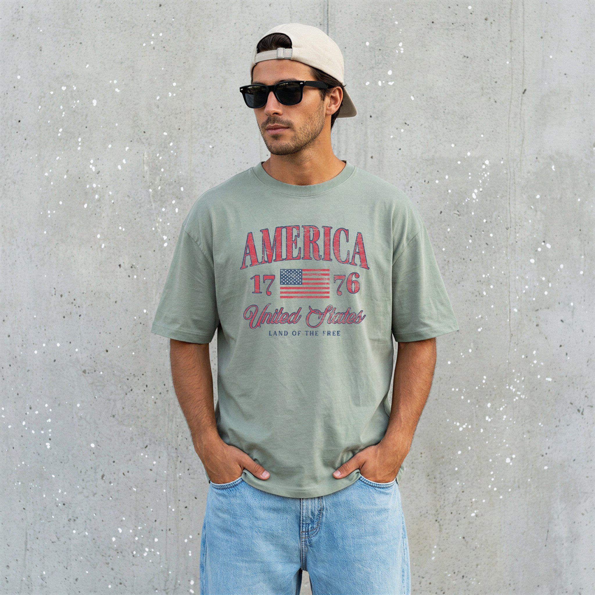 USA America 1776 Comfort Colors T Shirt - 4th of July, Memorial day, Veterans day gift for dad